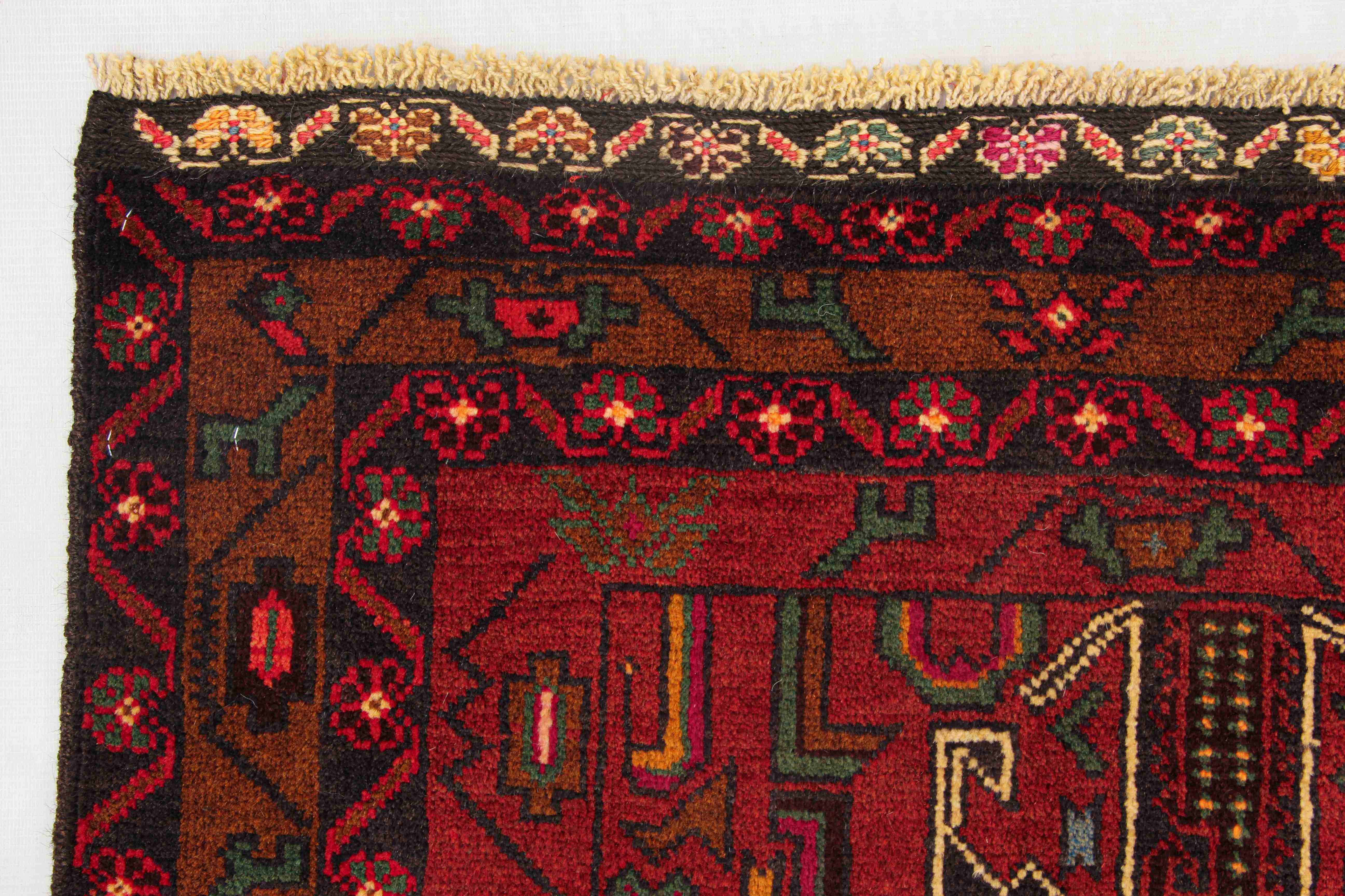 Handmade Adraskan Baluchi Afghan Rug