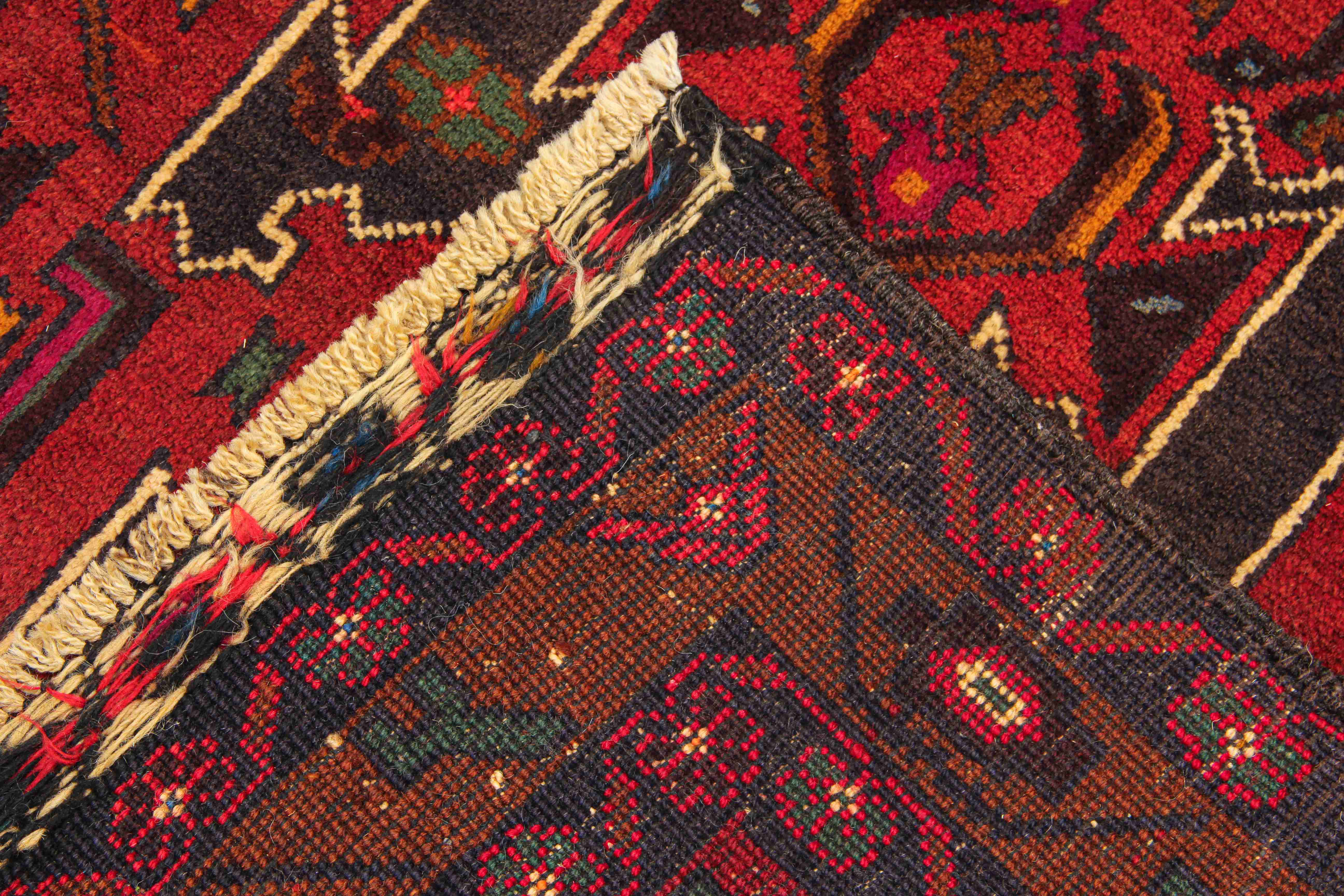 Handmade Adraskan Baluchi Afghan Rug