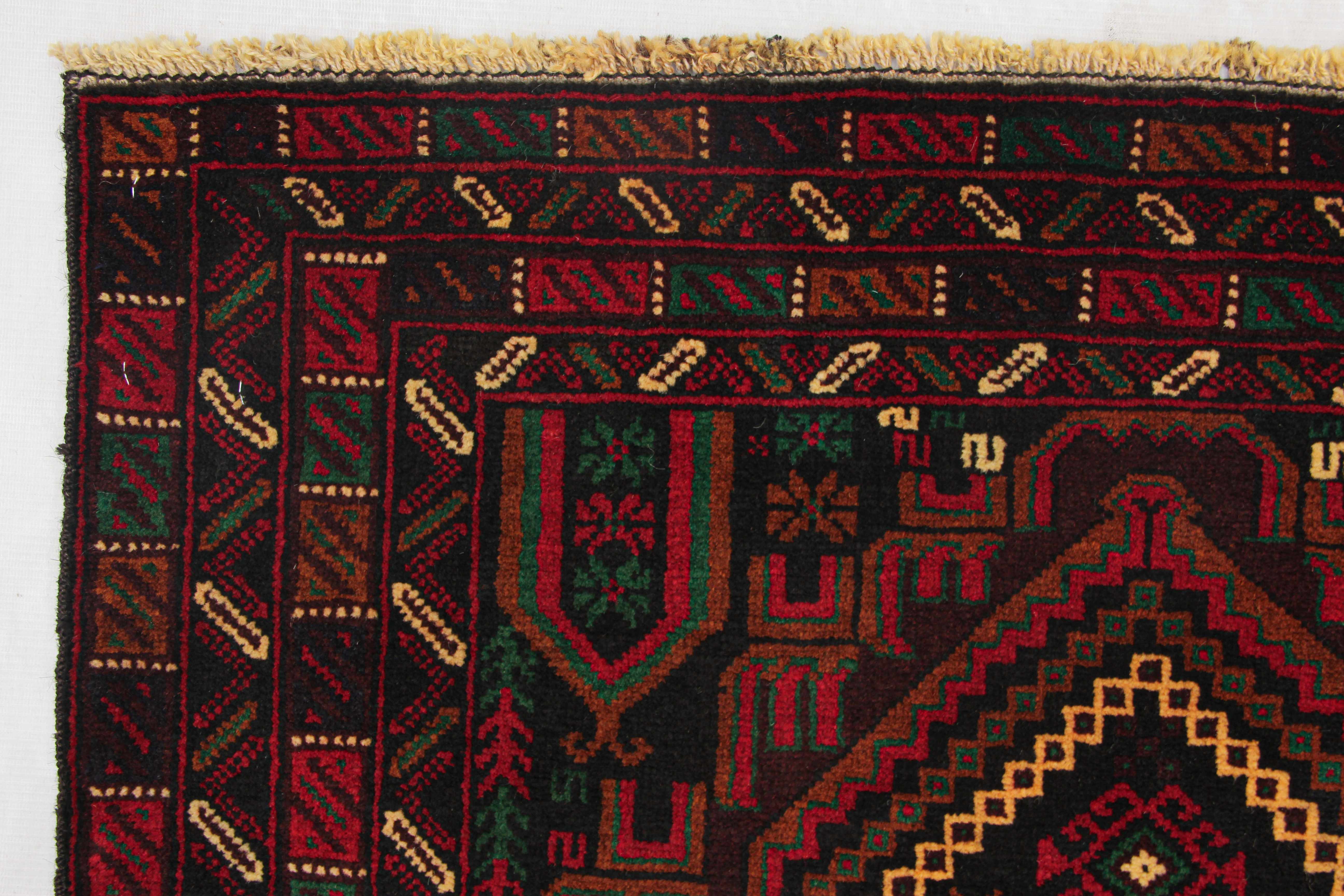 Handmade Adraskan Baluchi Afghan Rug
