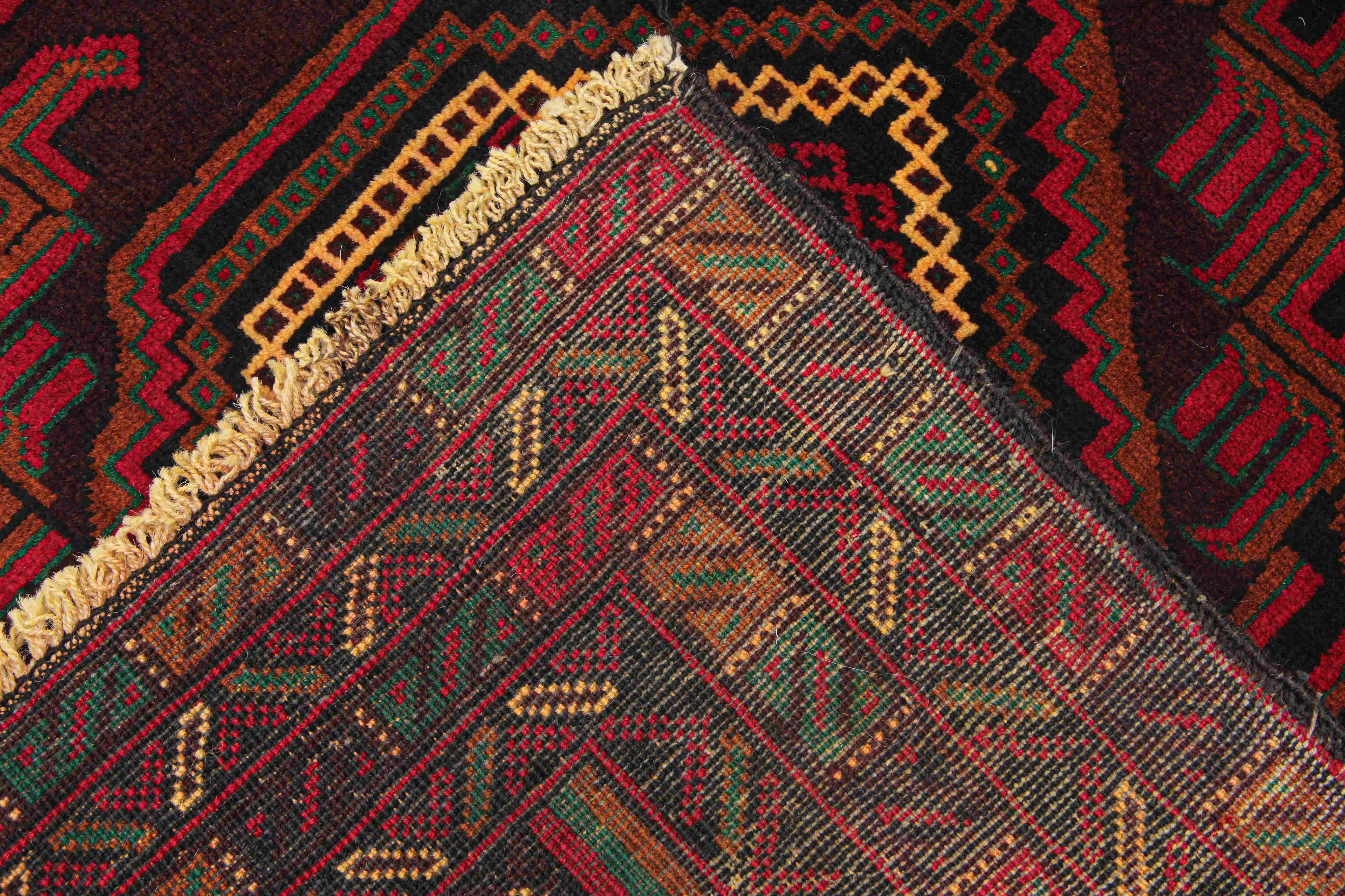 Handmade Adraskan Baluchi Afghan Rug
