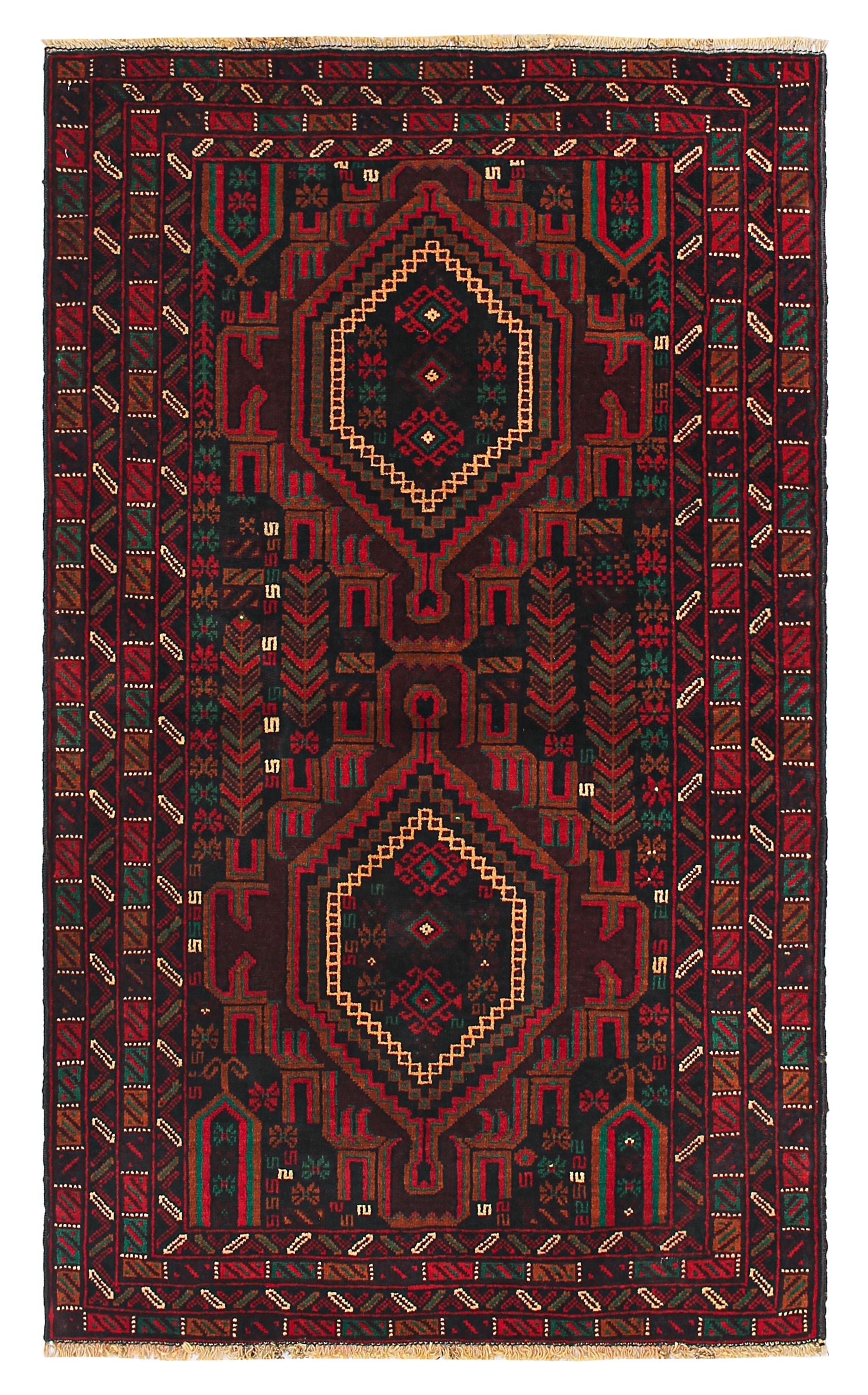 Handmade Adraskan Baluchi Afghan Rug