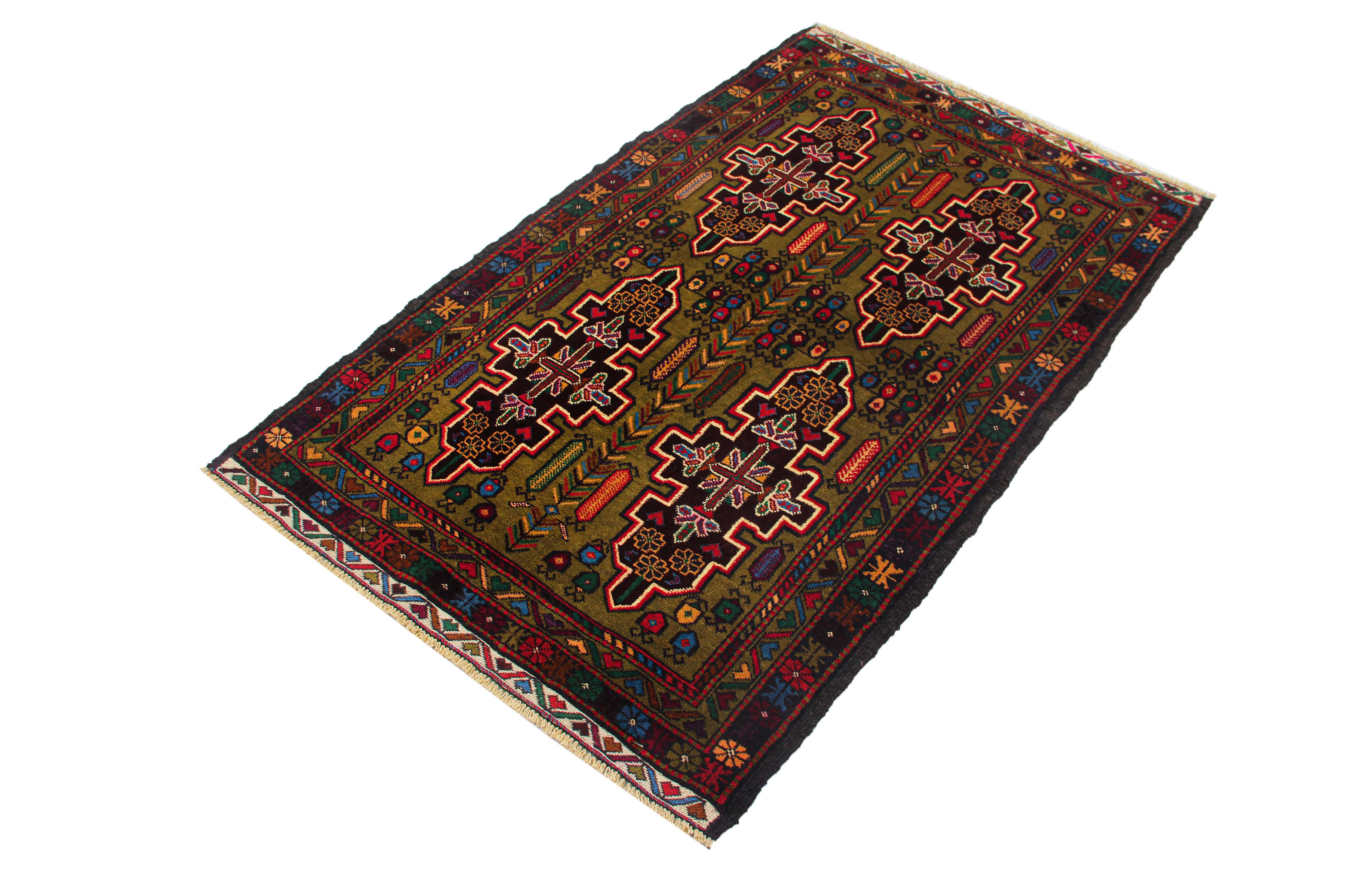 Handmade Adraskan Baluchi Afghan Rug