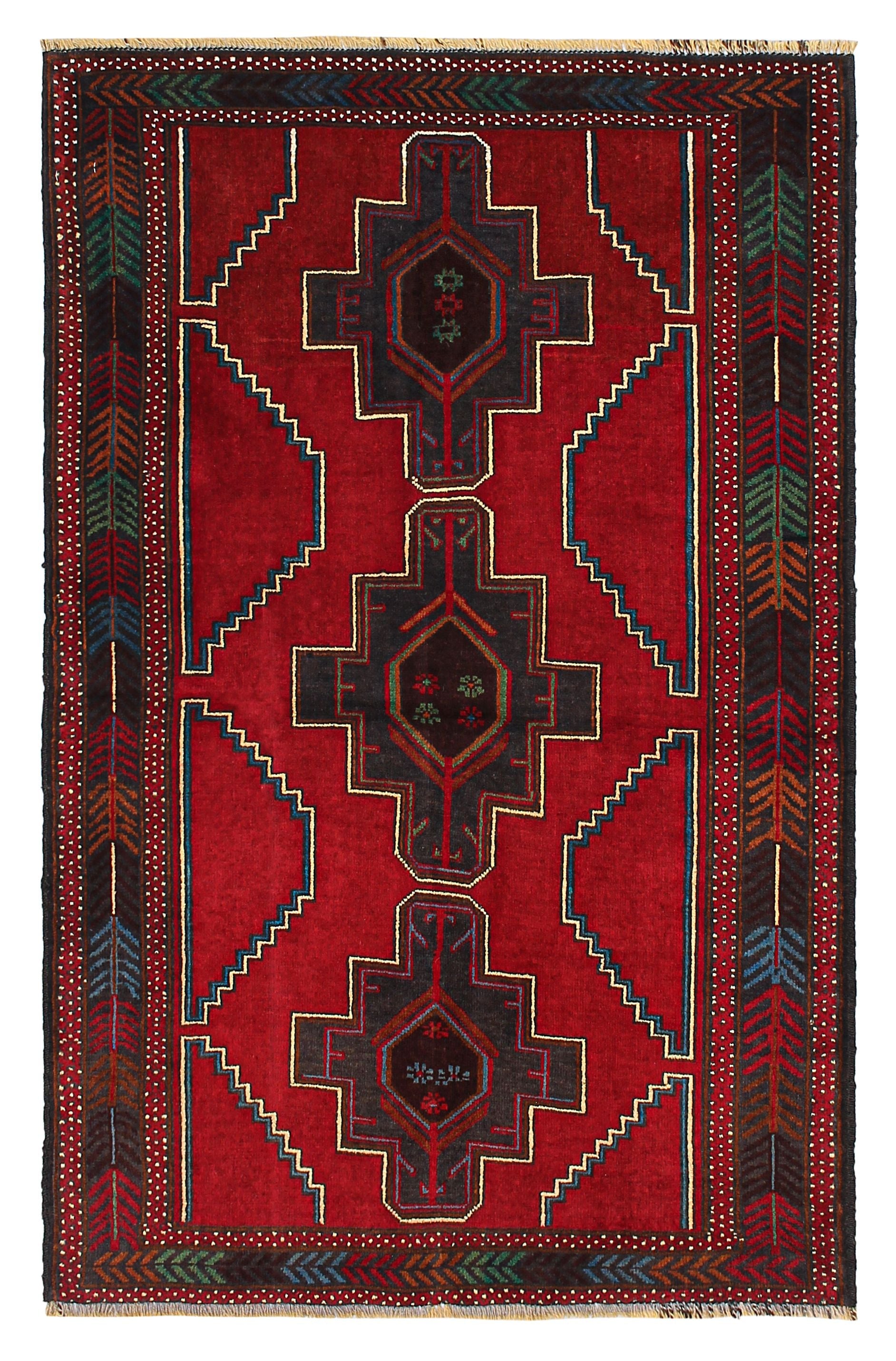 Handmade Adraskan Baluchi Afghan Rug