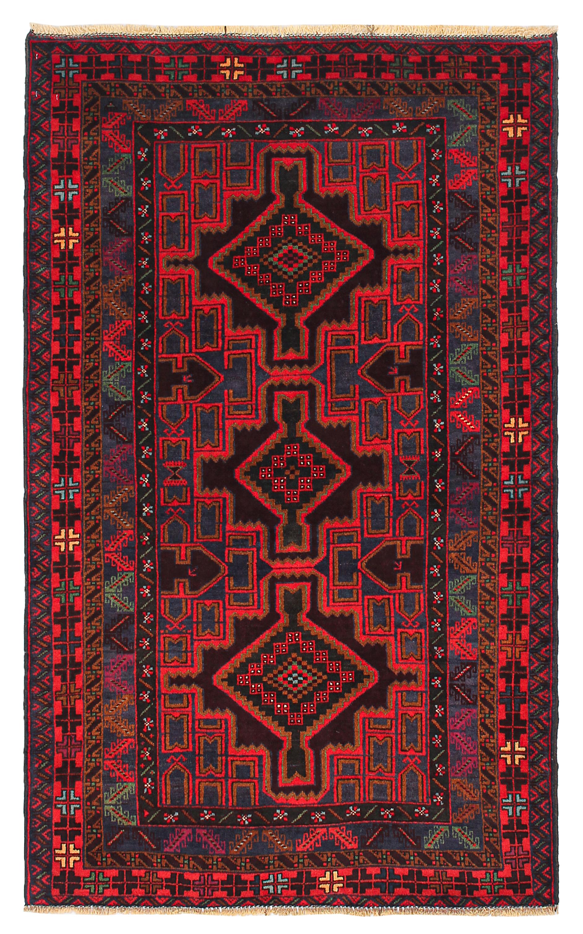 Handmade Adraskan Baluchi Afghan Rug