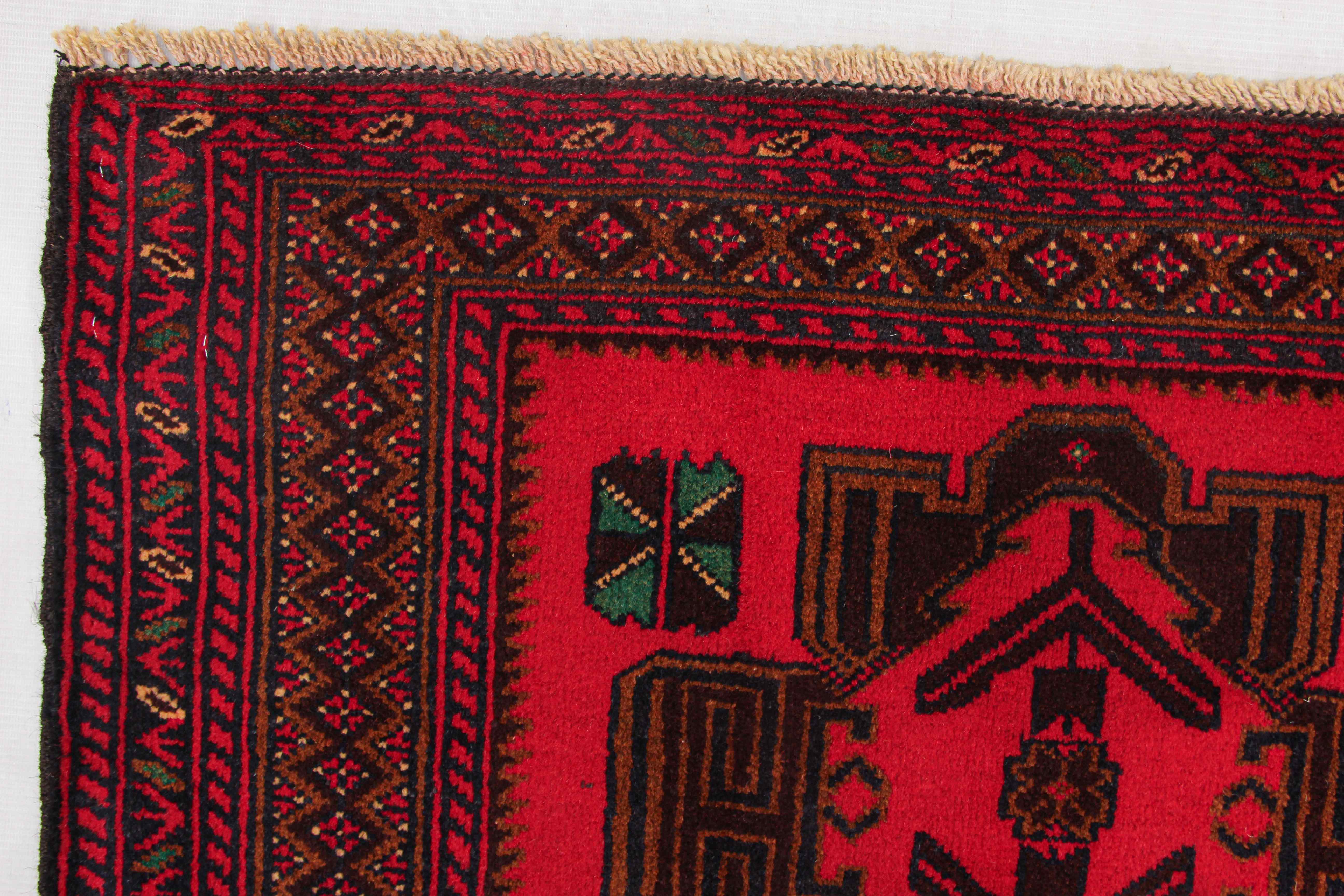 Handmade Adraskan Baluchi Afghan Rug