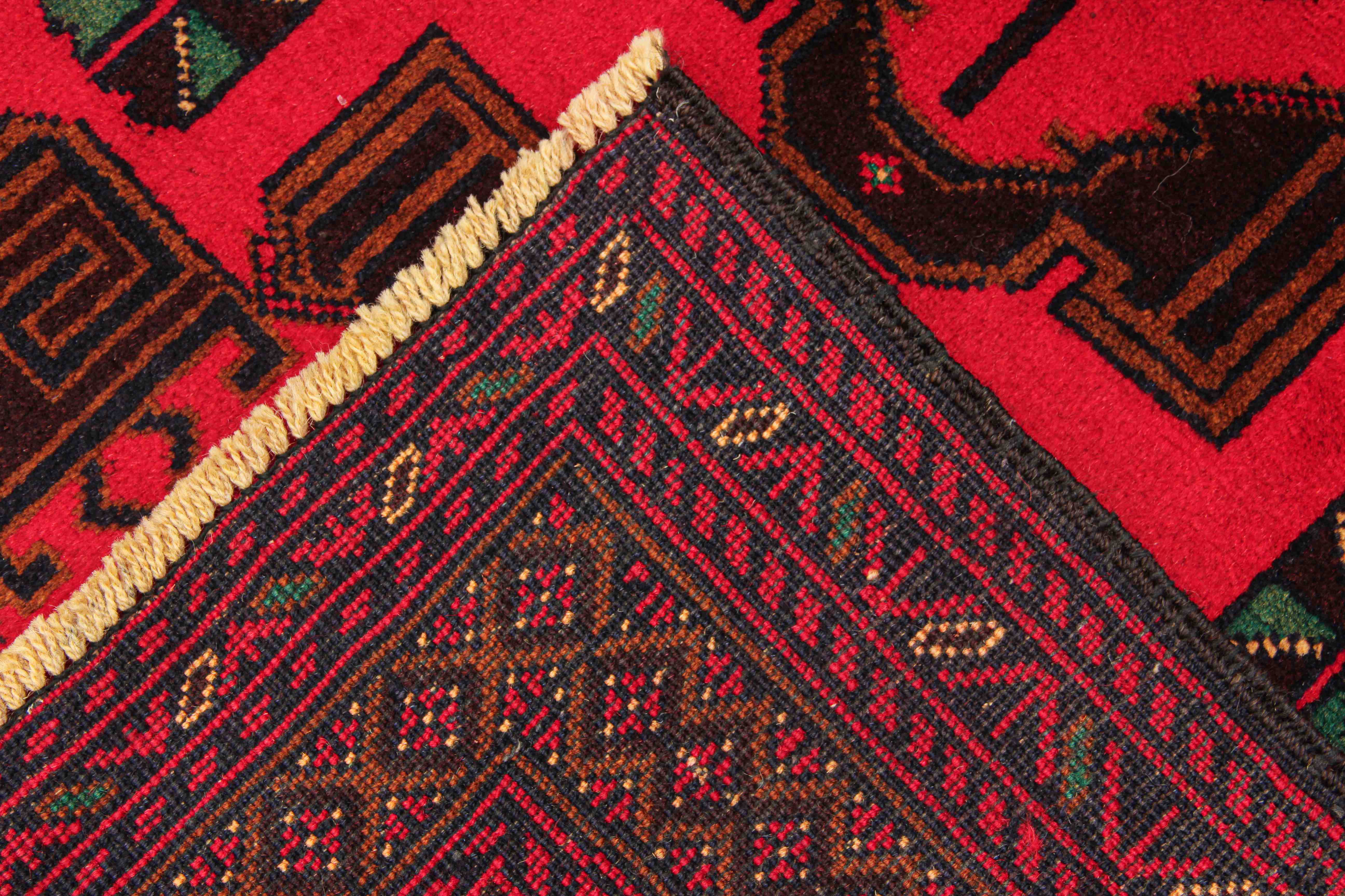 Handmade Adraskan Baluchi Afghan Rug