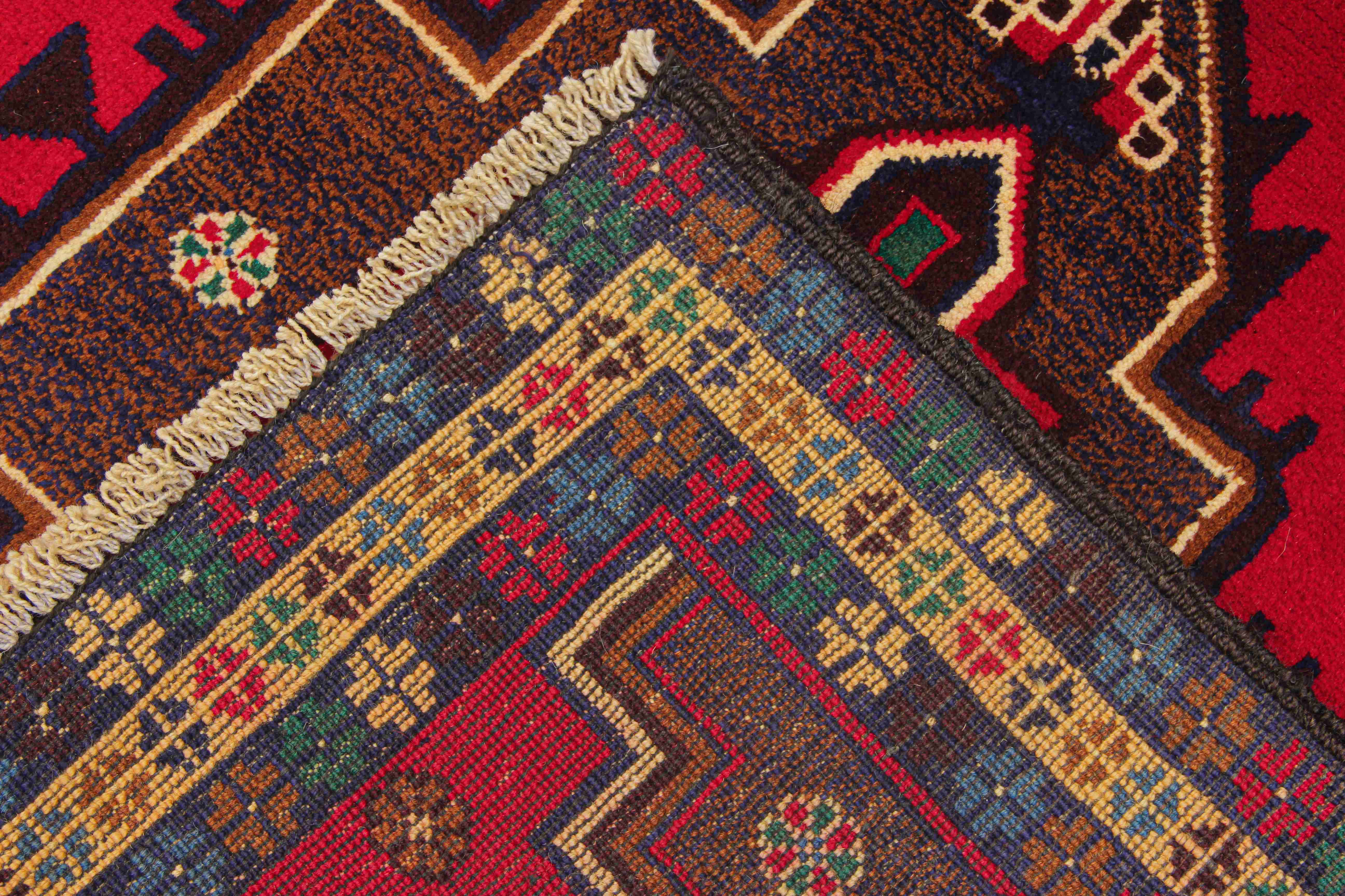 Handmade Adraskan Baluchi Afghan Rug