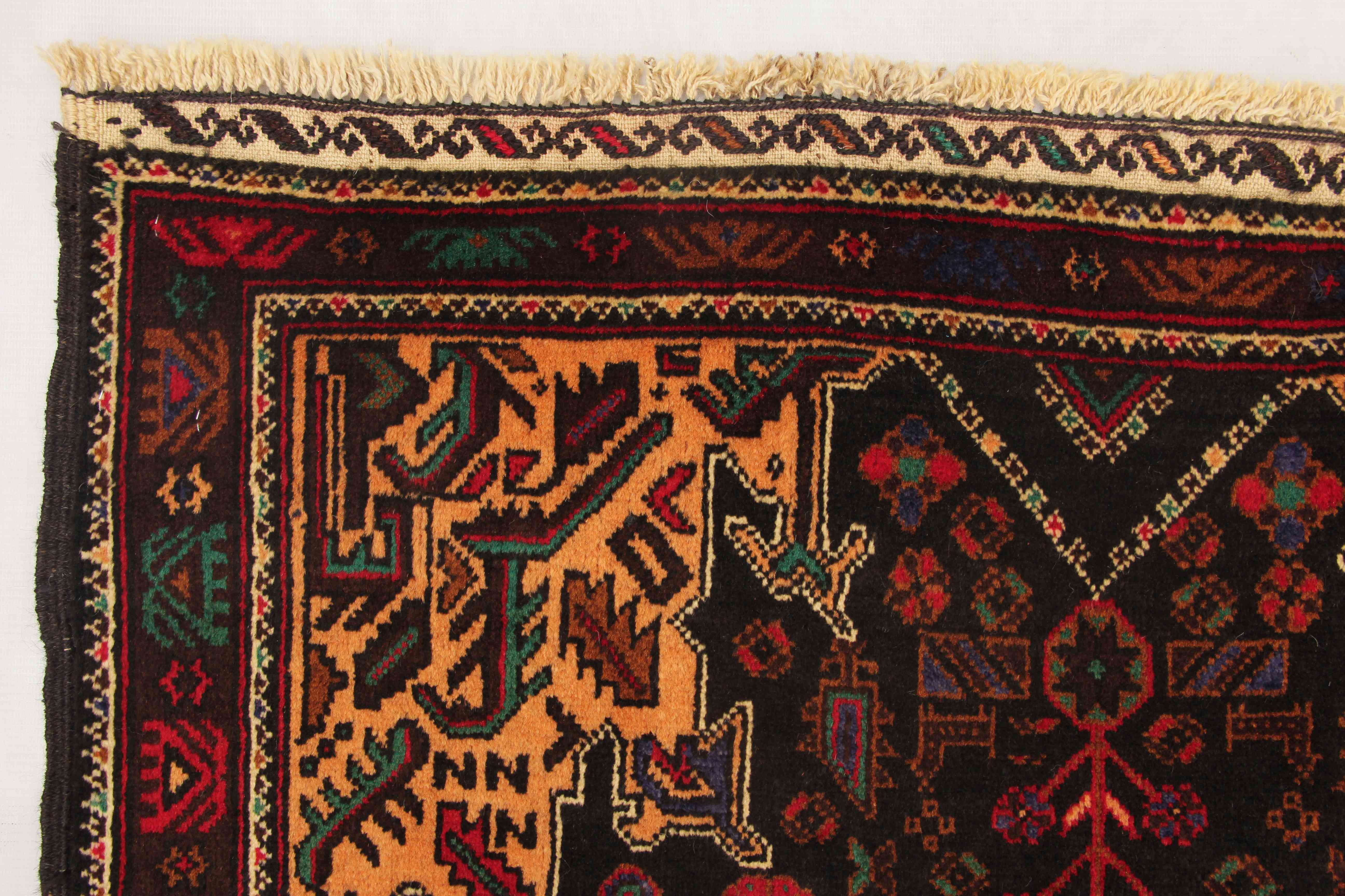 Handmade Adraskan Baluchi Afghan Rug