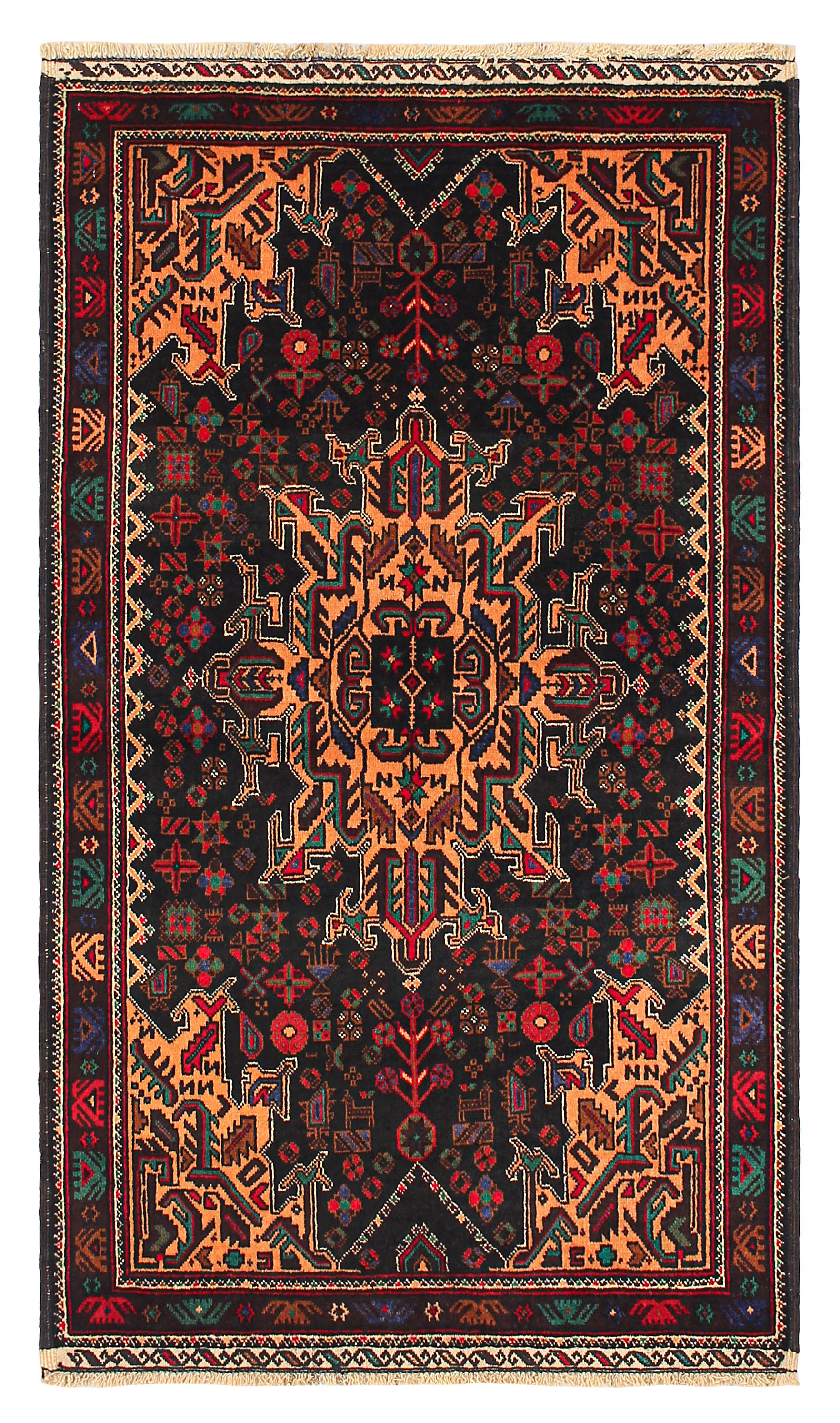 Handmade Adraskan Baluchi Afghan Rug