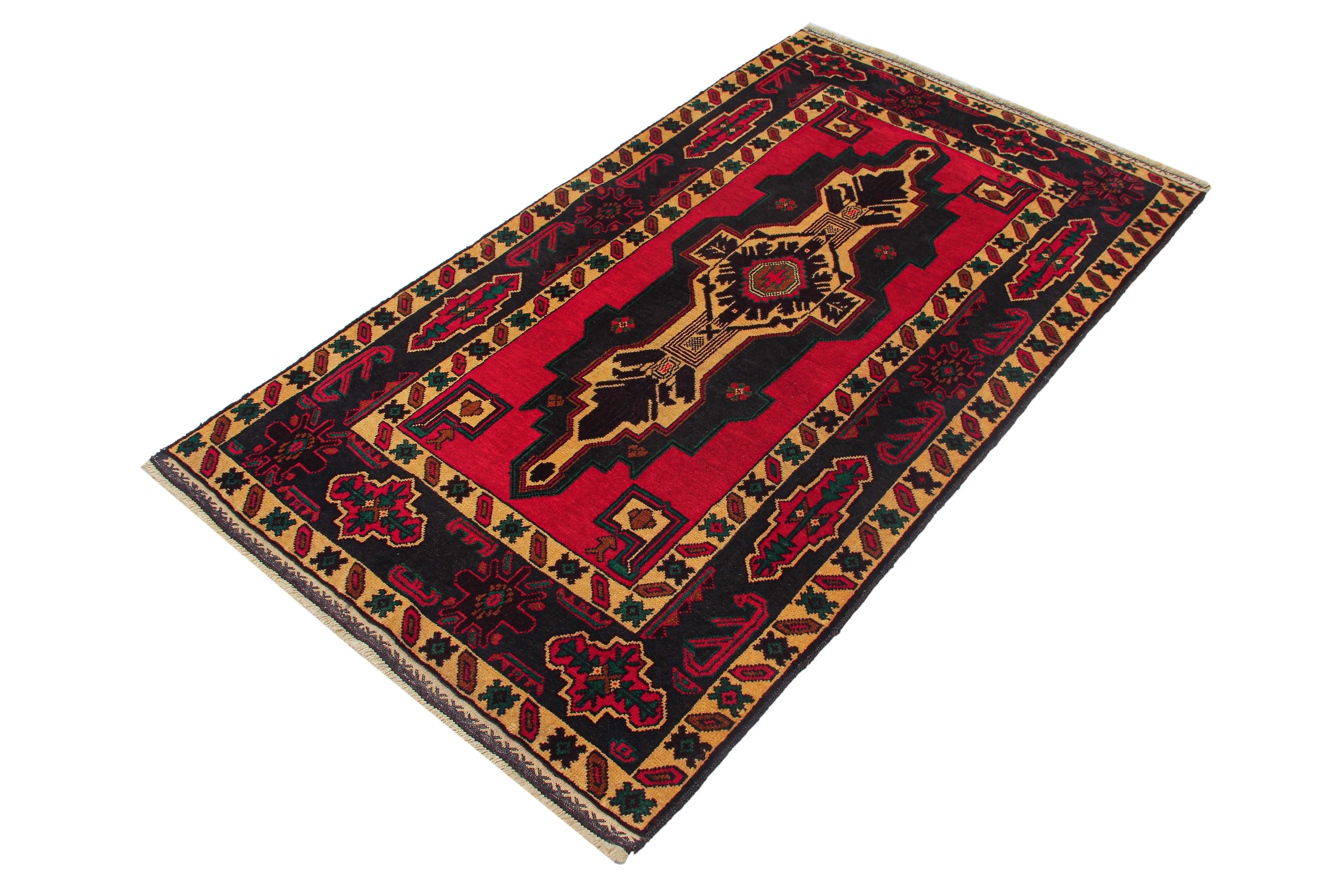 Handmade Adraskan Baluchi Afghan Rug