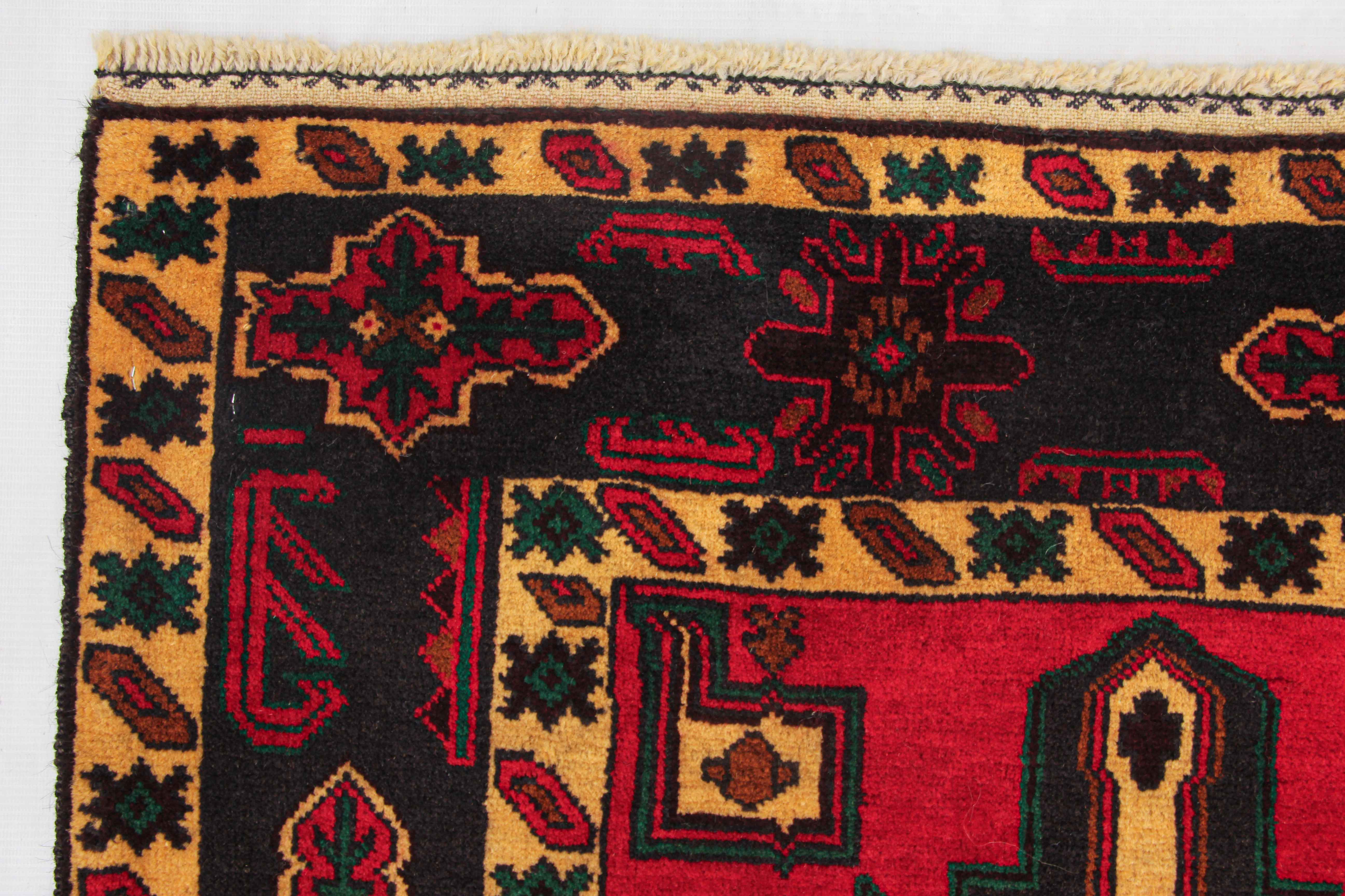 Handmade Adraskan Baluchi Afghan Rug