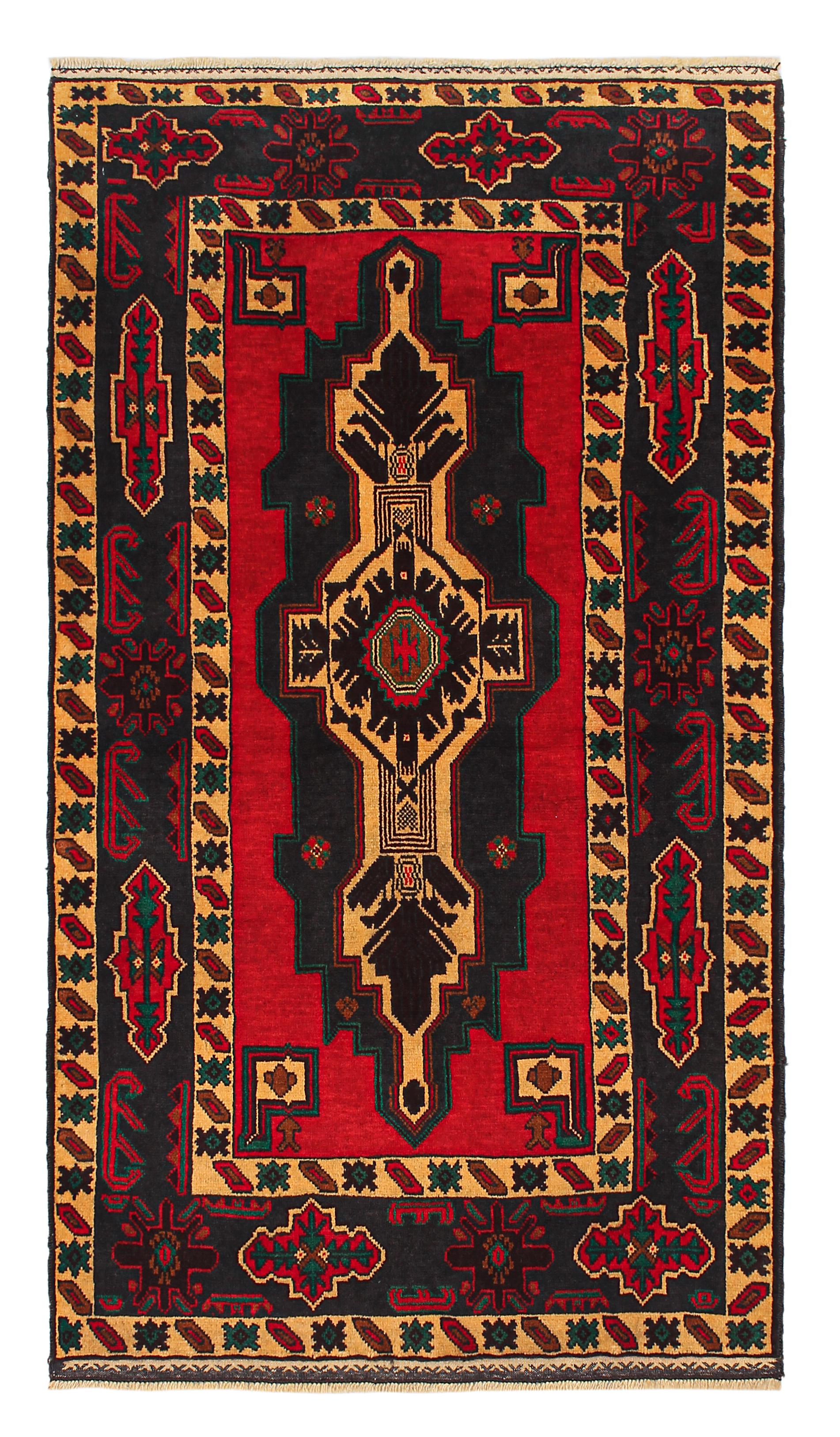 Handmade Adraskan Baluchi Afghan Rug