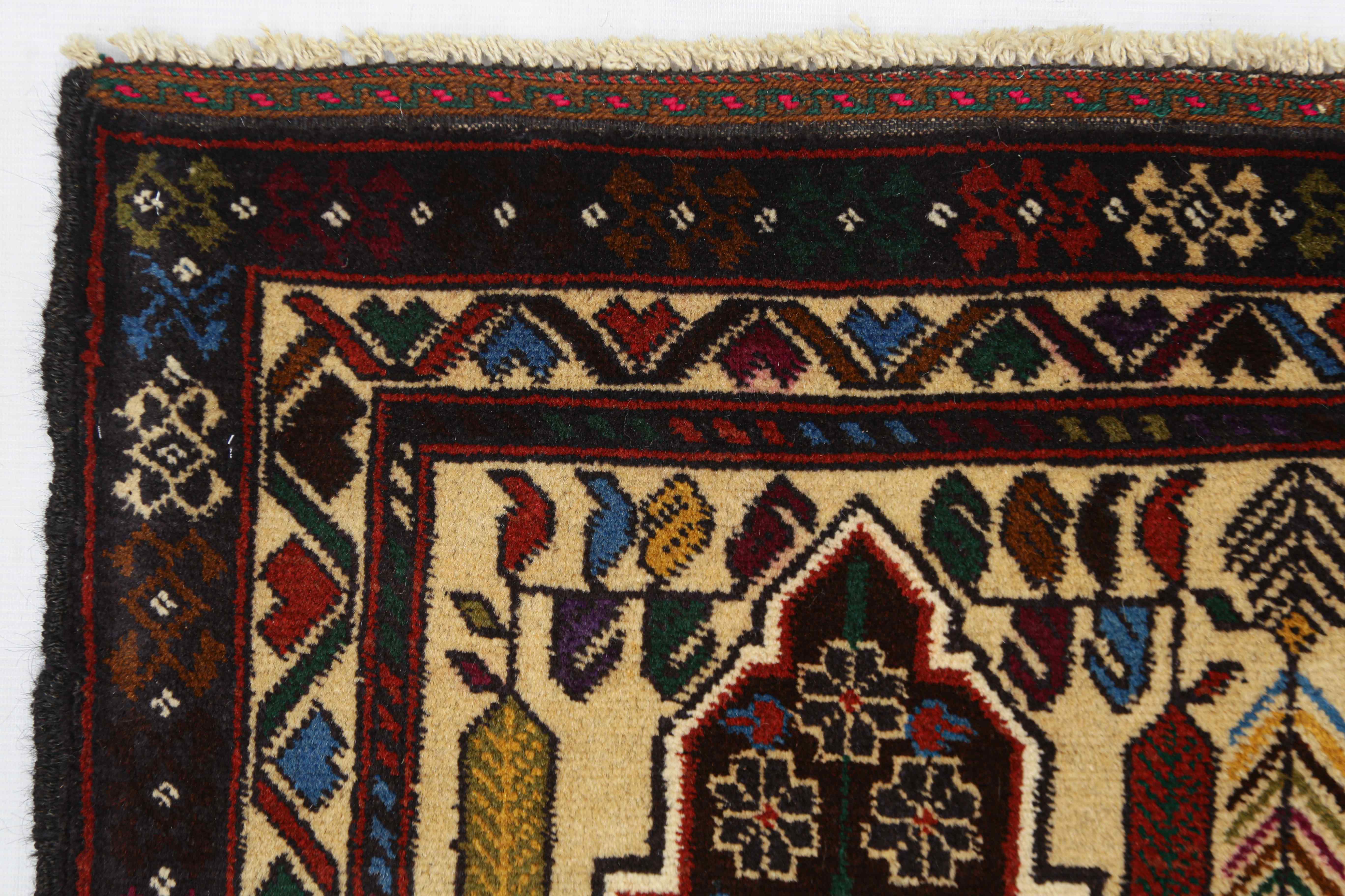 Handmade Adraskan Baluchi Afghan Rug