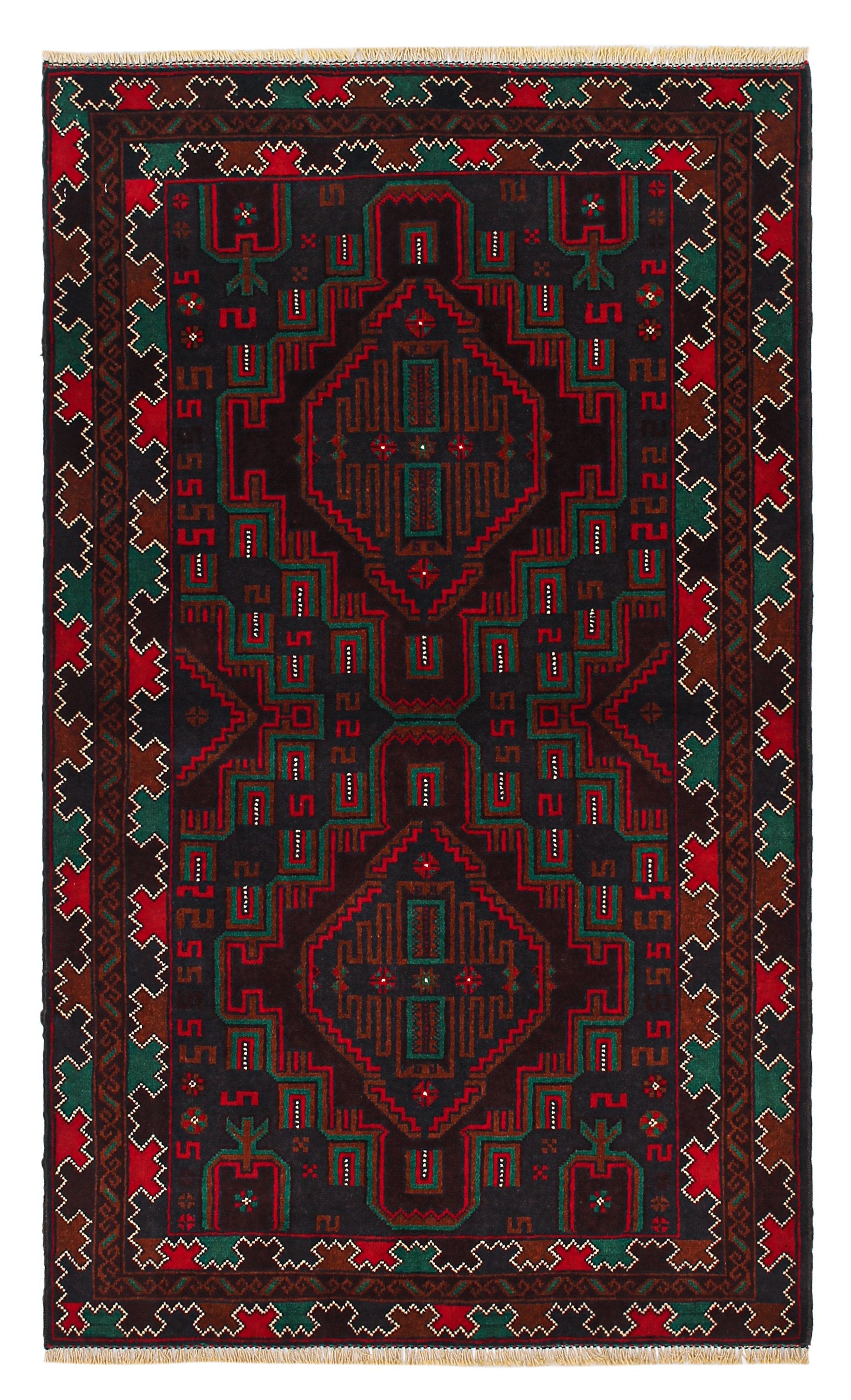 Handmade Adraskan Baluchi Afghan Rug