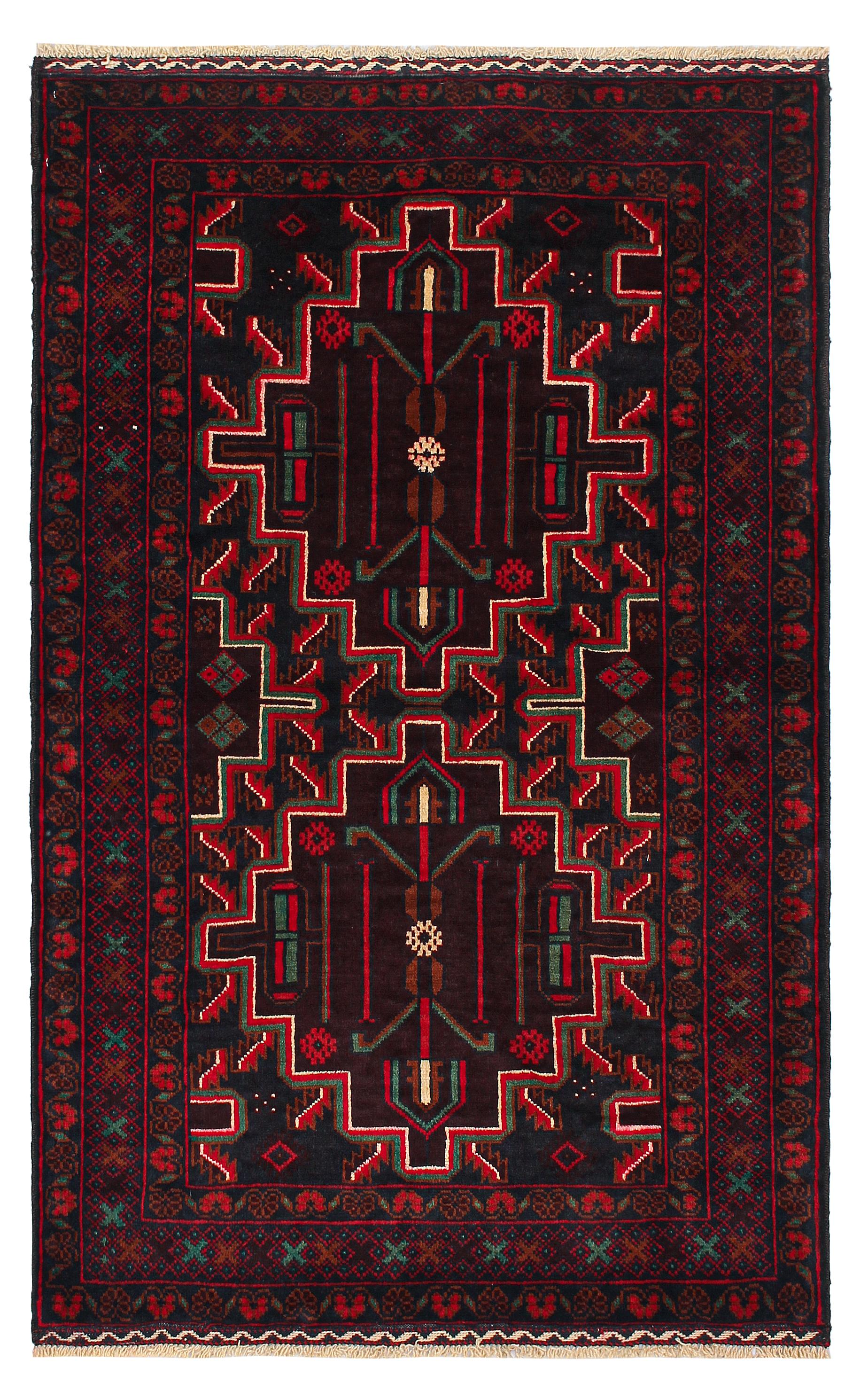Handmade Adraskan Baluchi Afghan Rug