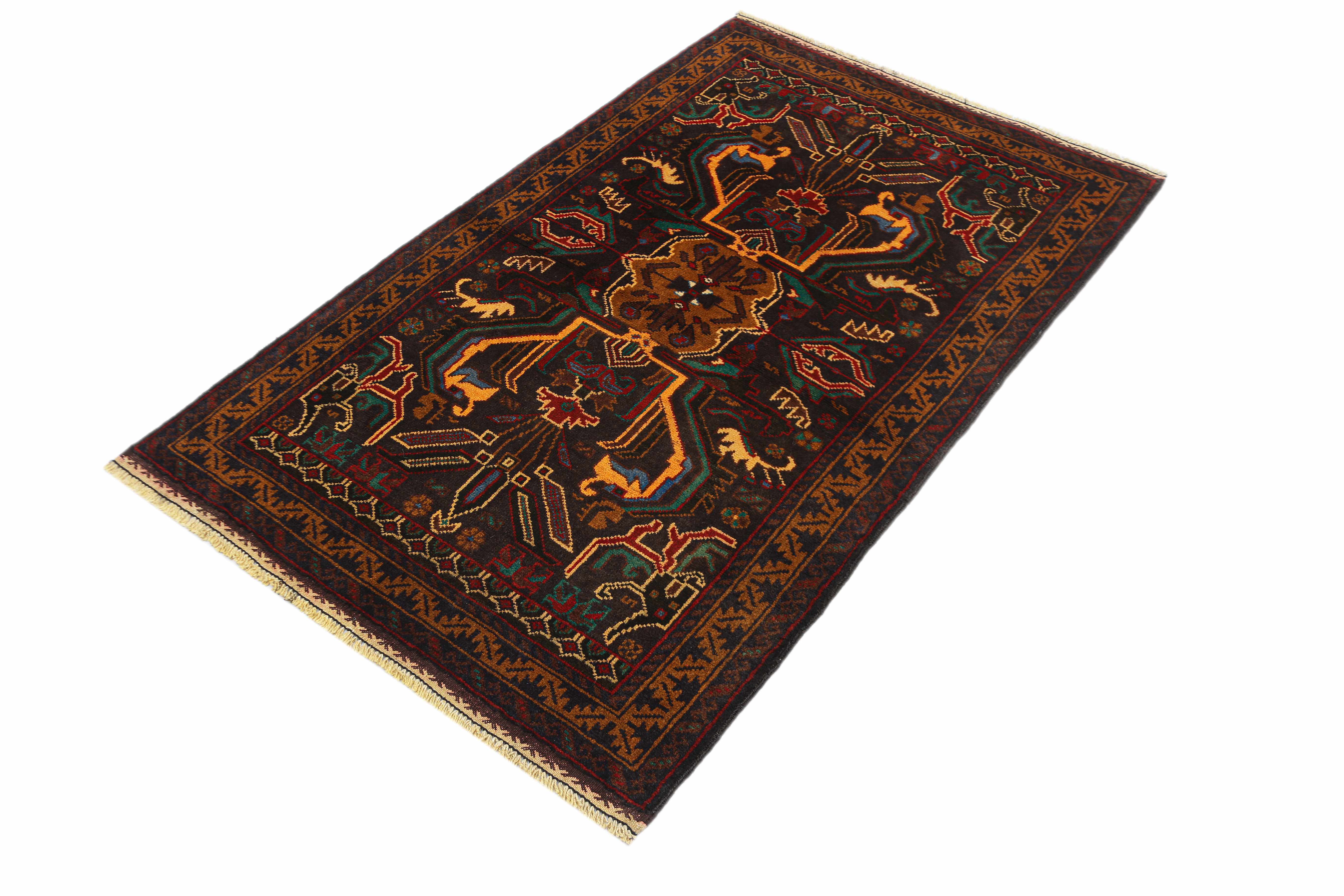 Handmade Adraskan Baluchi Afghan Rug