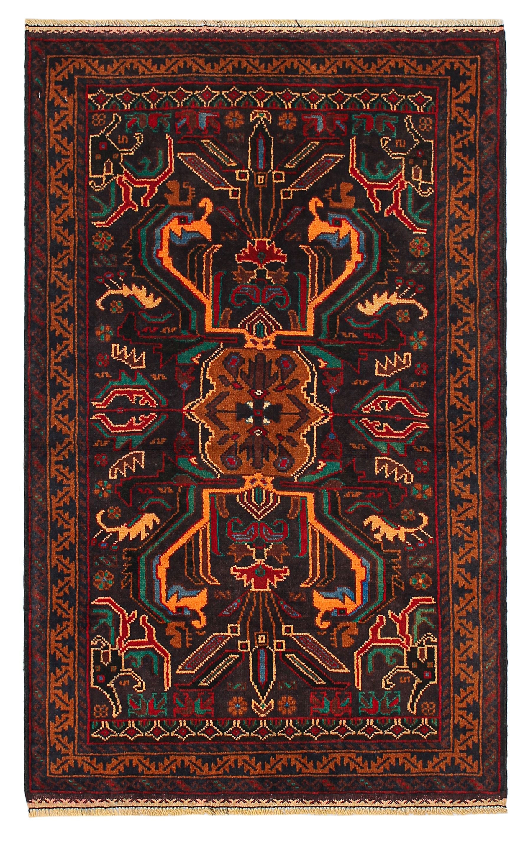 Handmade Adraskan Baluchi Afghan Rug