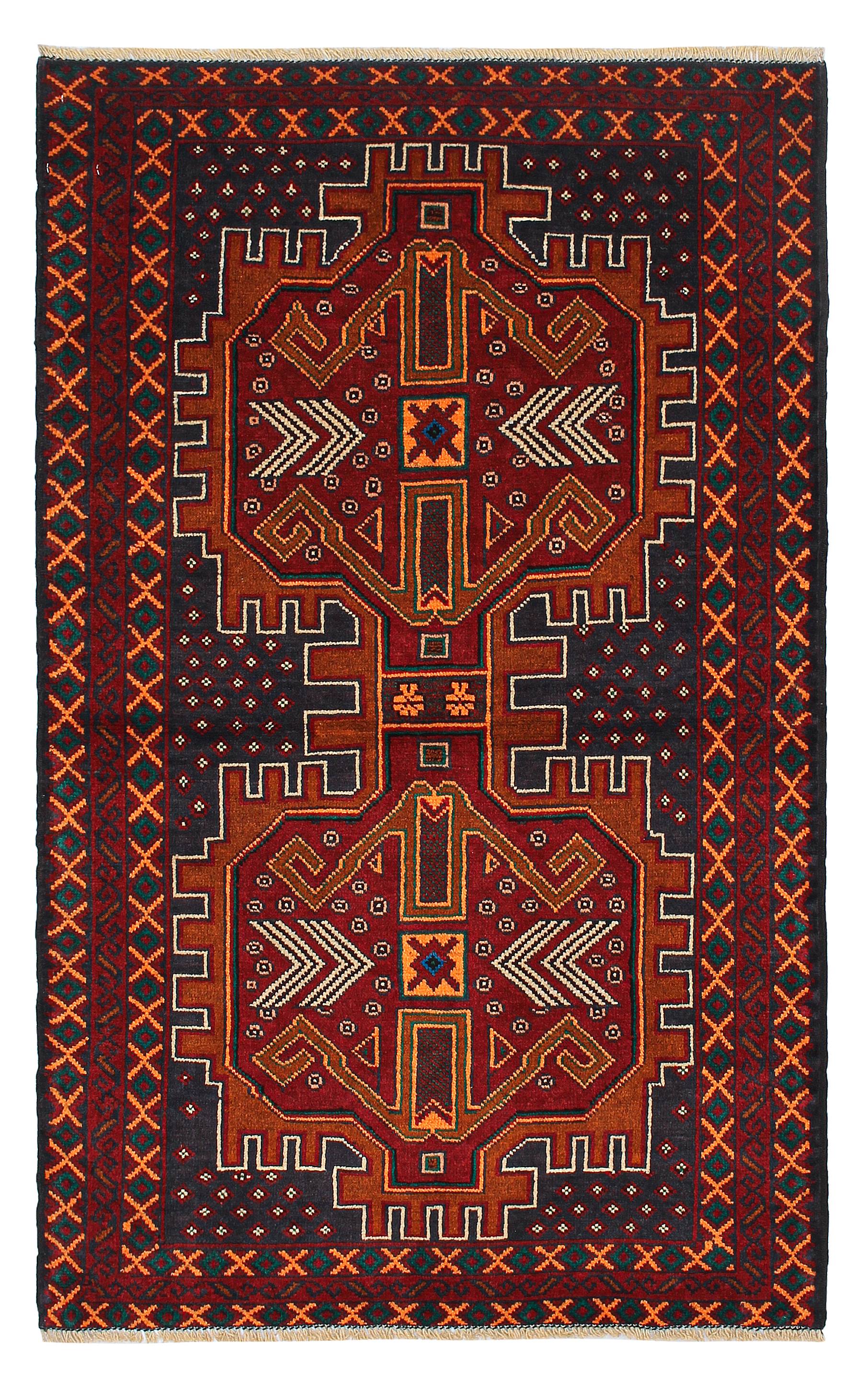Handmade Adraskan Baluchi Afghan Rug
