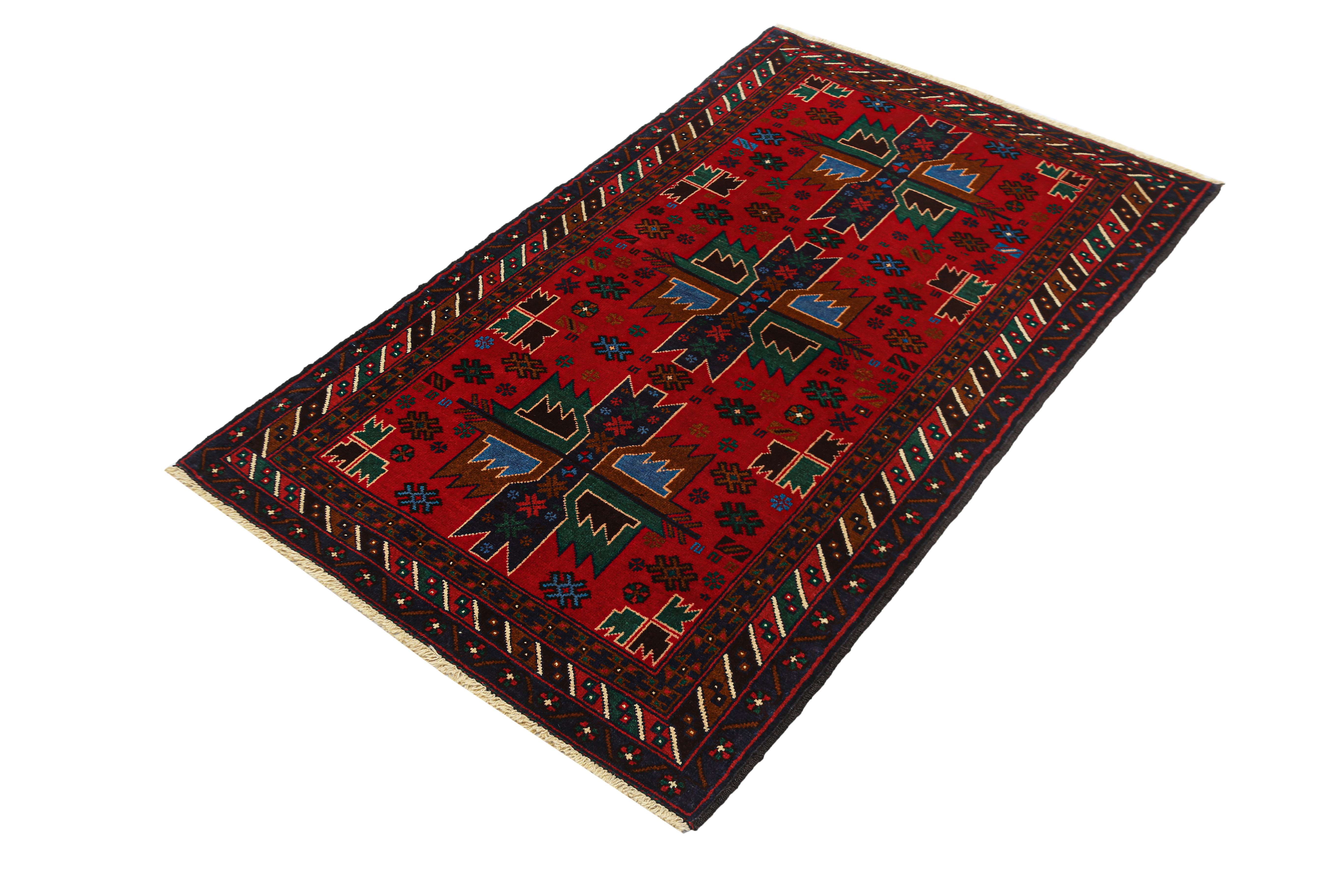 Handmade Adraskan Baluchi Afghan Rug