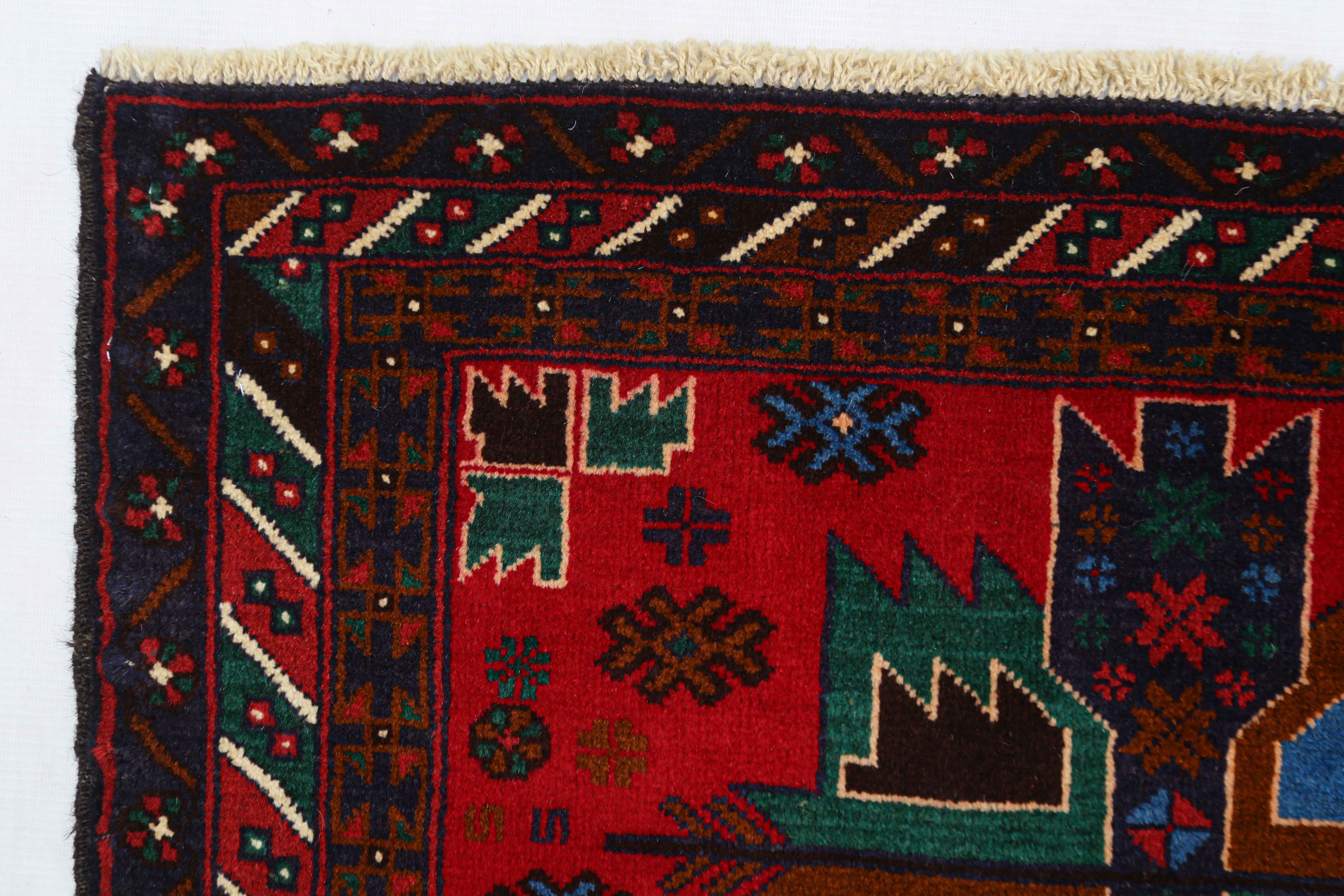 Handmade Adraskan Baluchi Afghan Rug