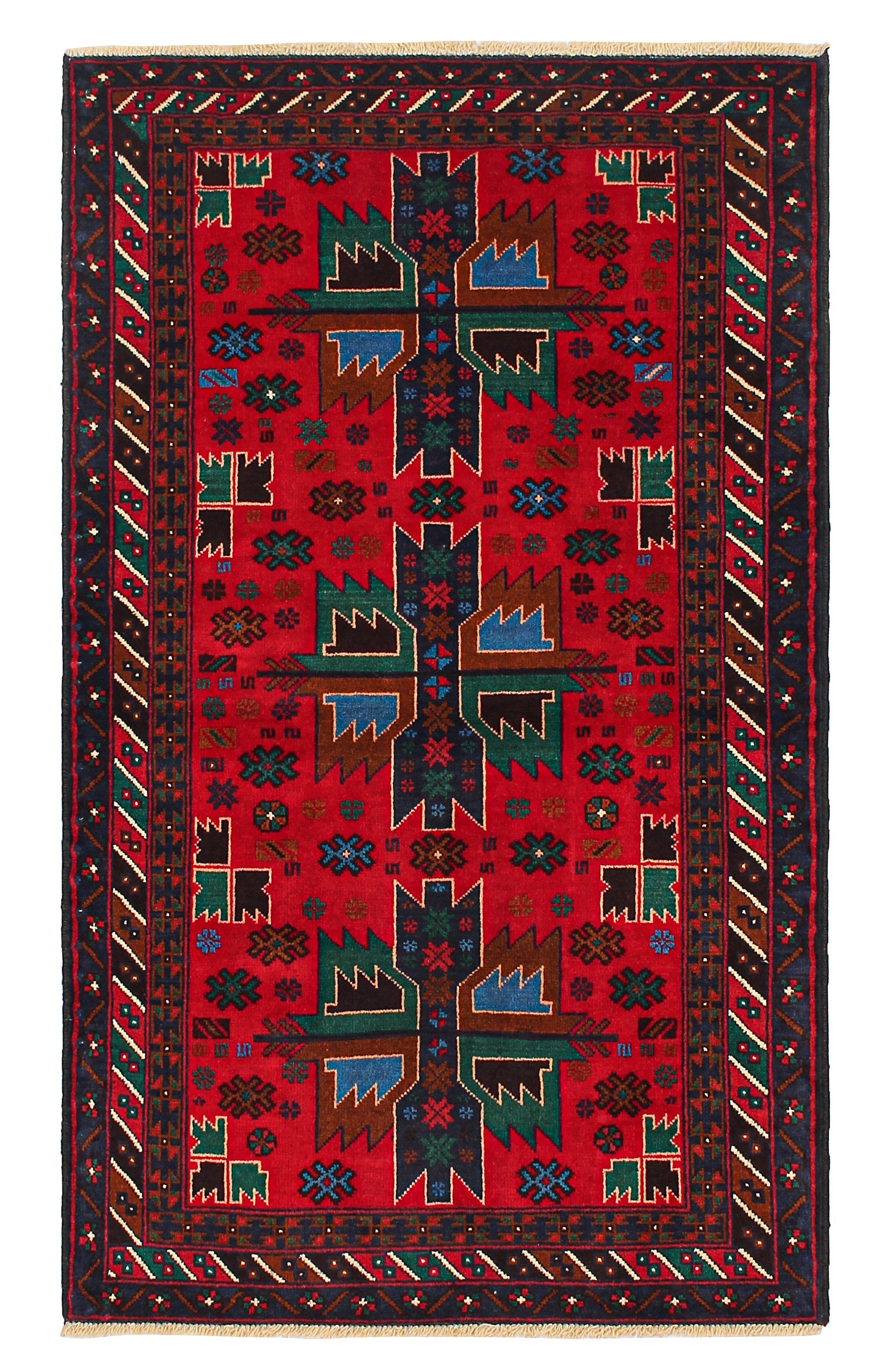Handmade Adraskan Baluchi Afghan Rug