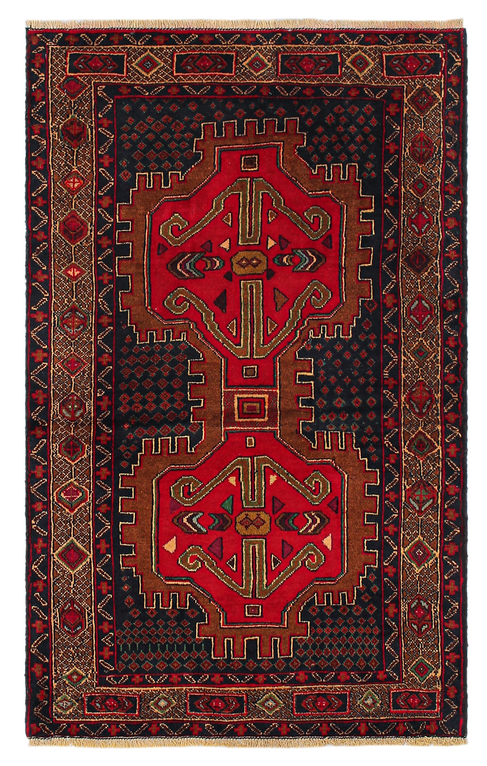 Handmade Adraskan Baluchi Afghan Rug