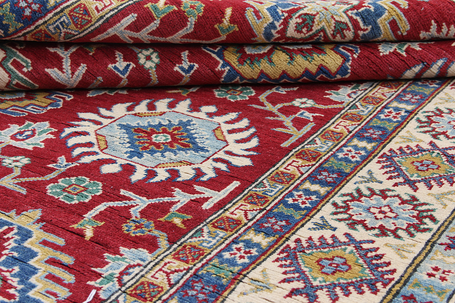 6' x 9'  Red Handmade KAZAK Rug Rectangular