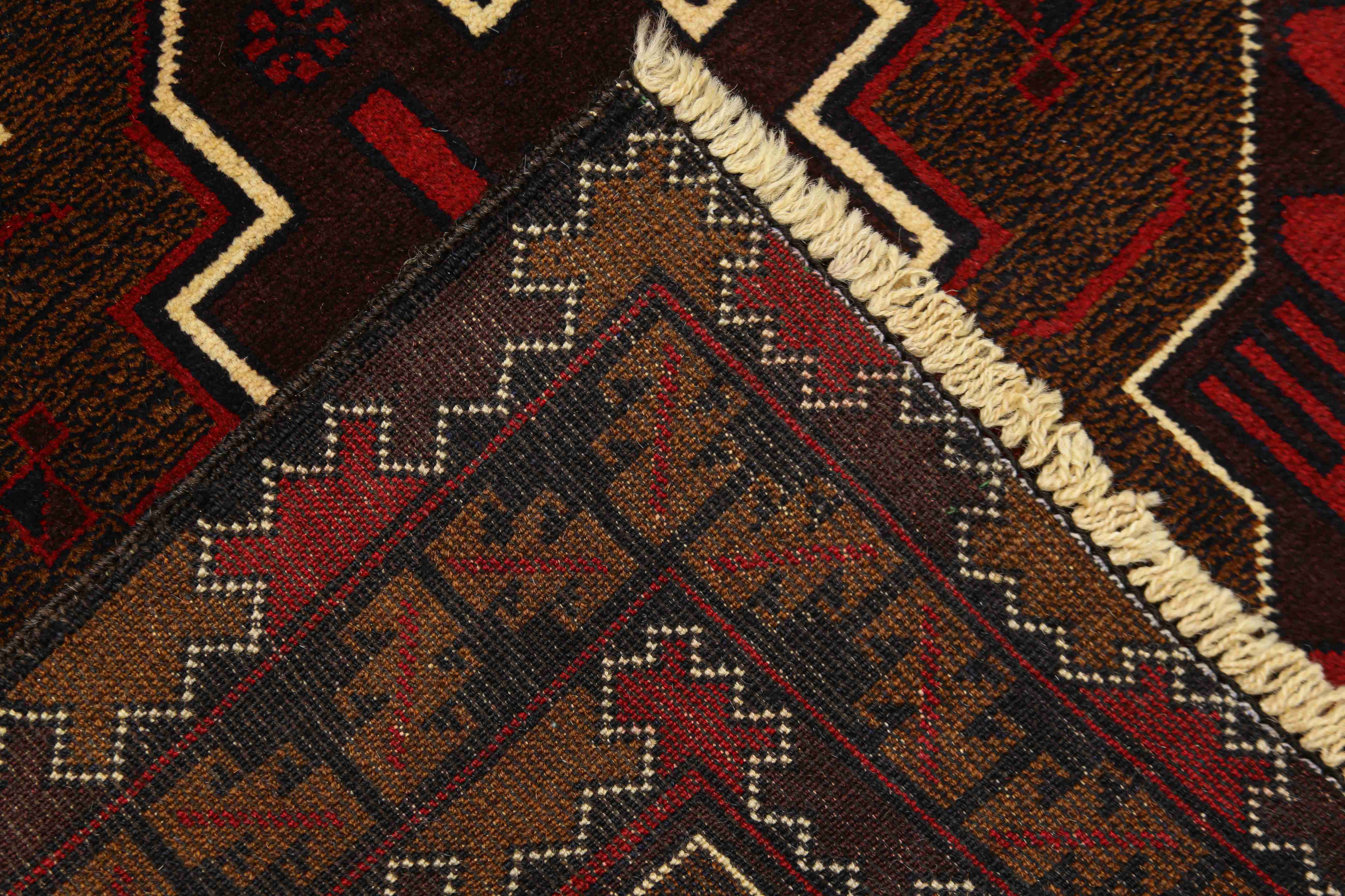 Handmade Adraskan Baluchi Afghan Rug