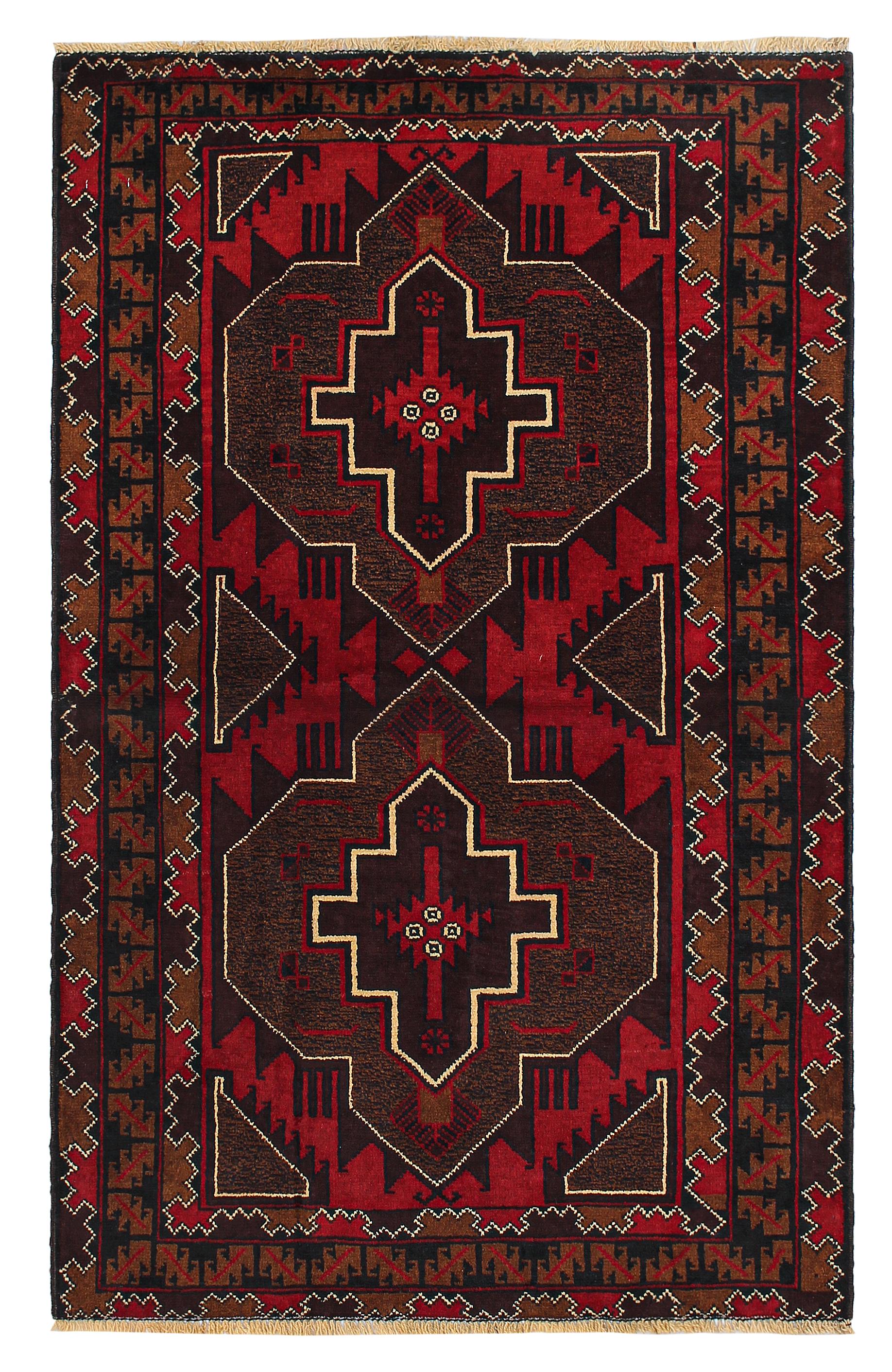 Handmade Adraskan Baluchi Afghan Rug