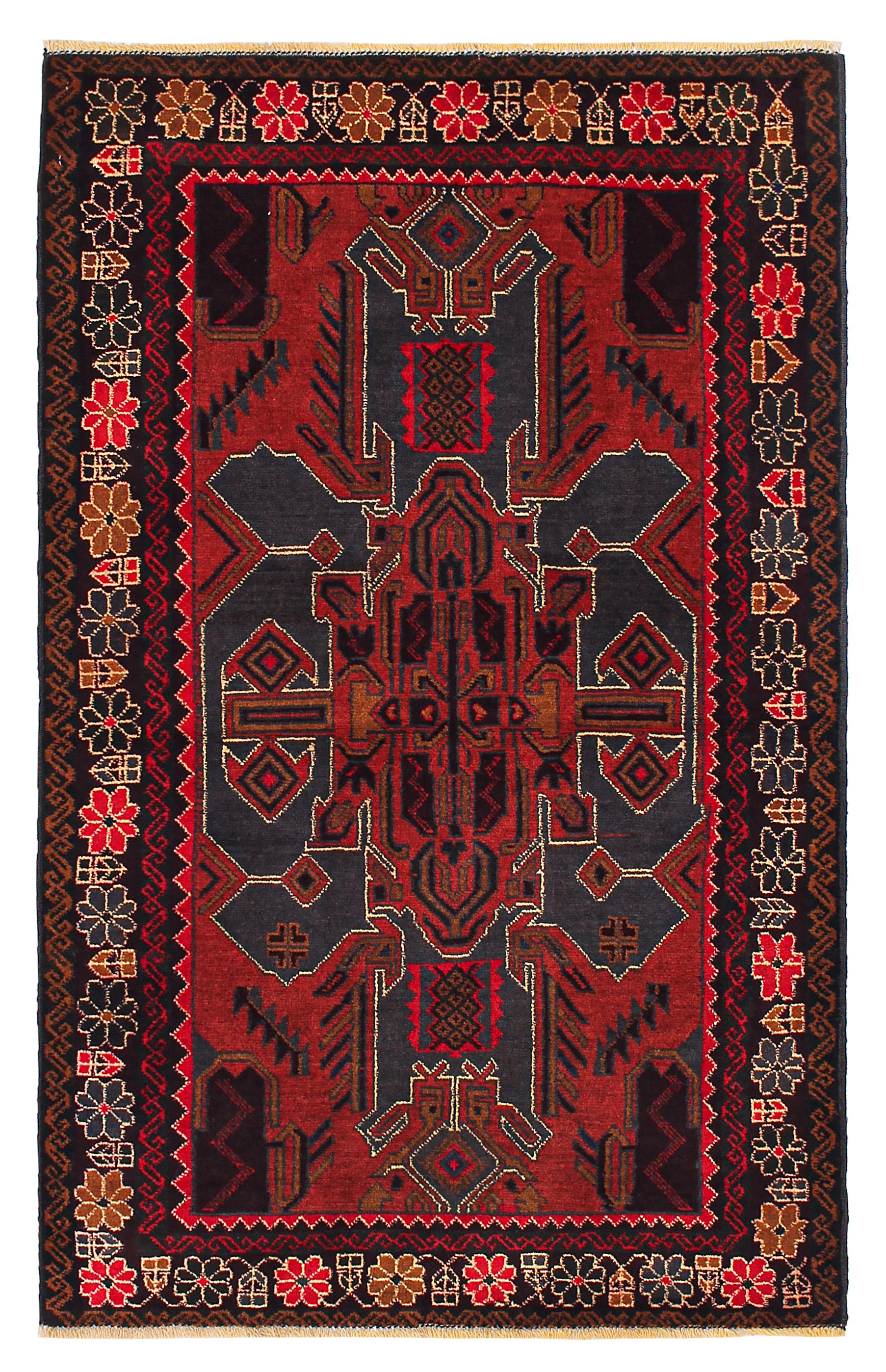 Handmade Adraskan Baluchi Afghan Rug