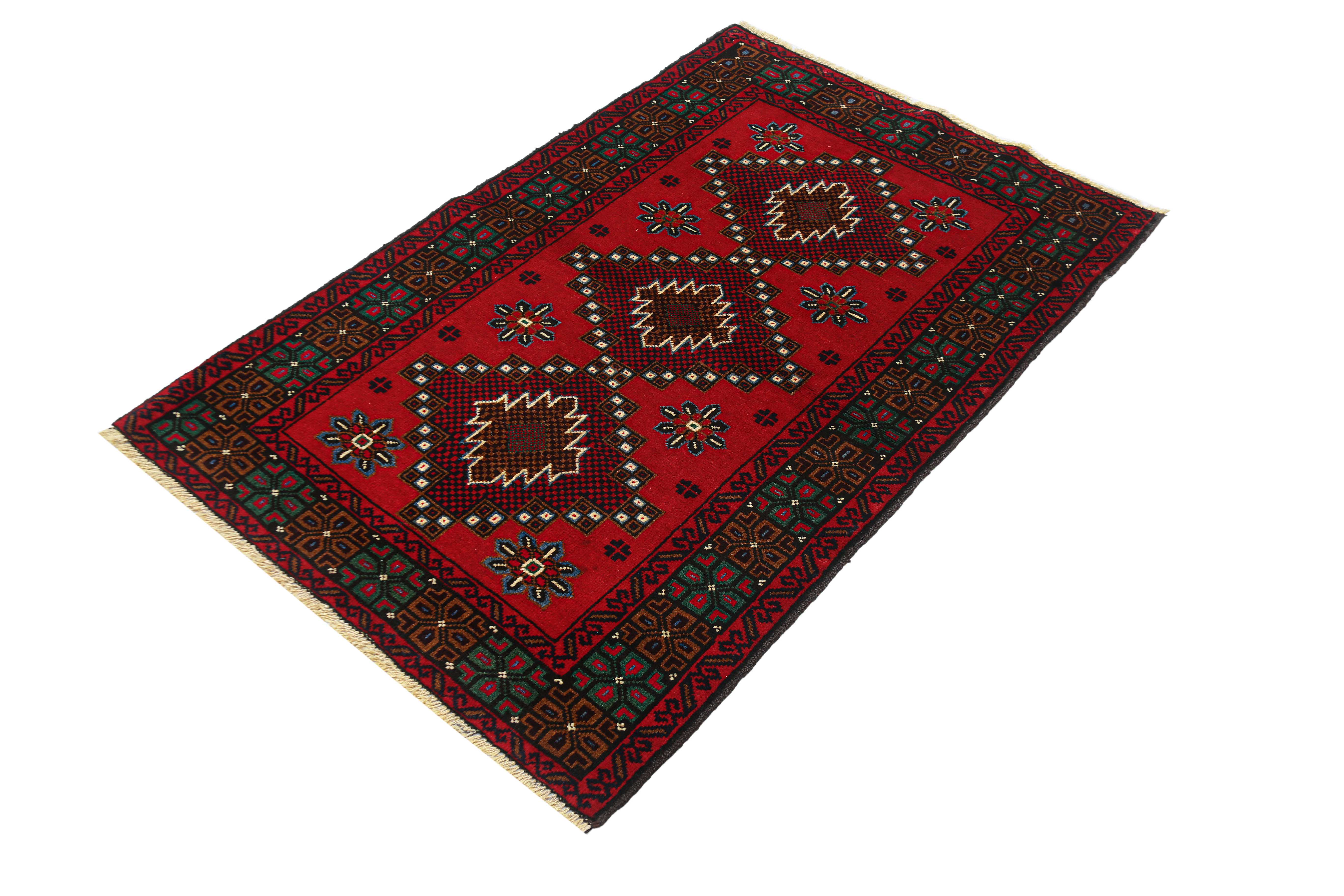 Handmade Adraskan Baluchi Afghan Rug