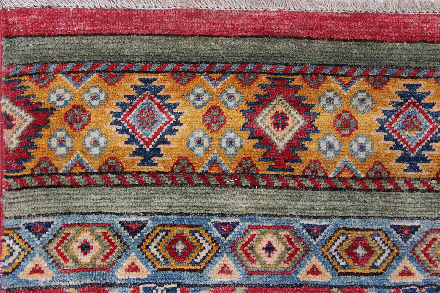 6' 6"X 10'  Multi Handmade KAZAK Rug Rectangular
