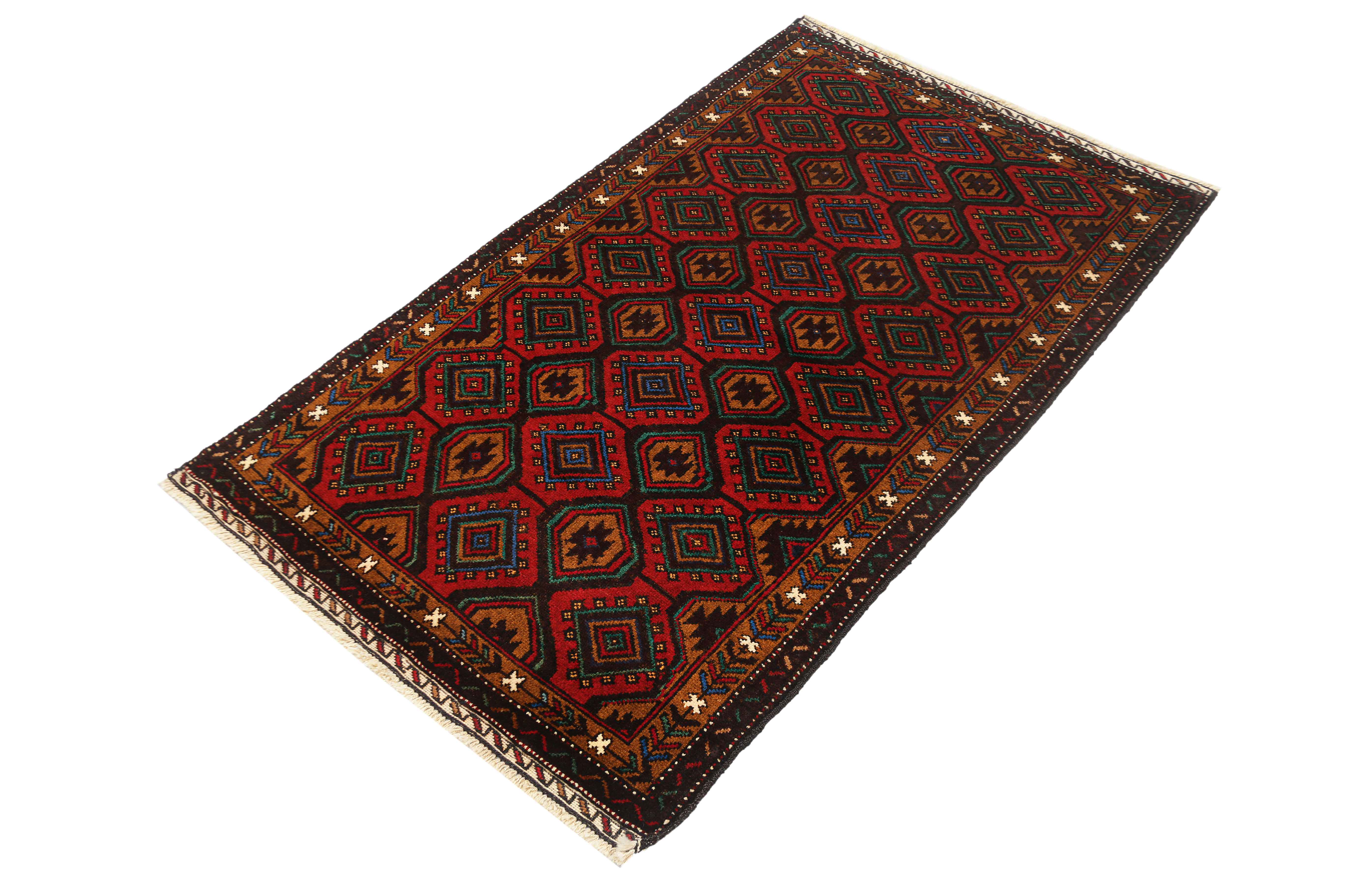 Handmade Adraskan Baluchi Afghan Rug