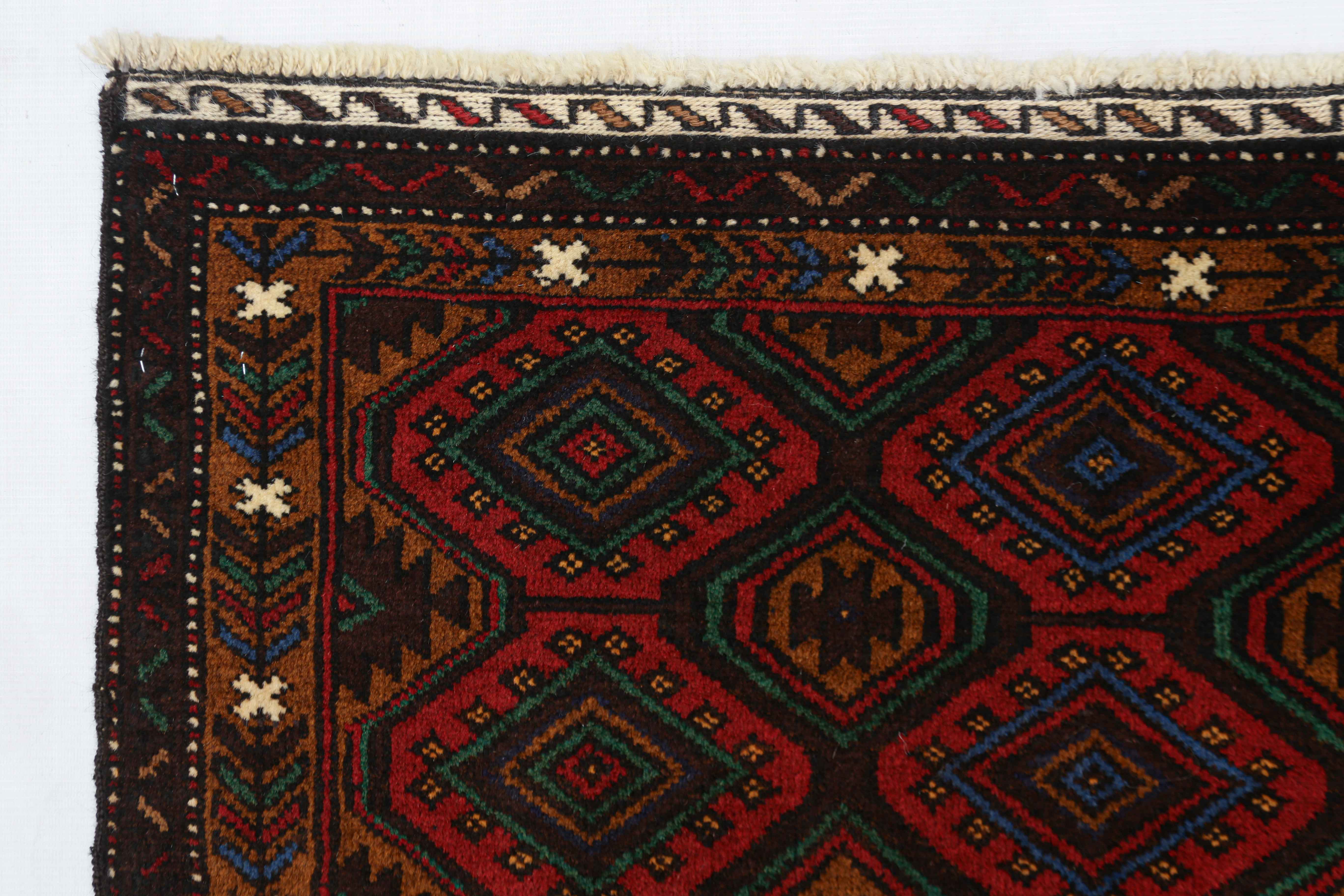 Handmade Adraskan Baluchi Afghan Rug