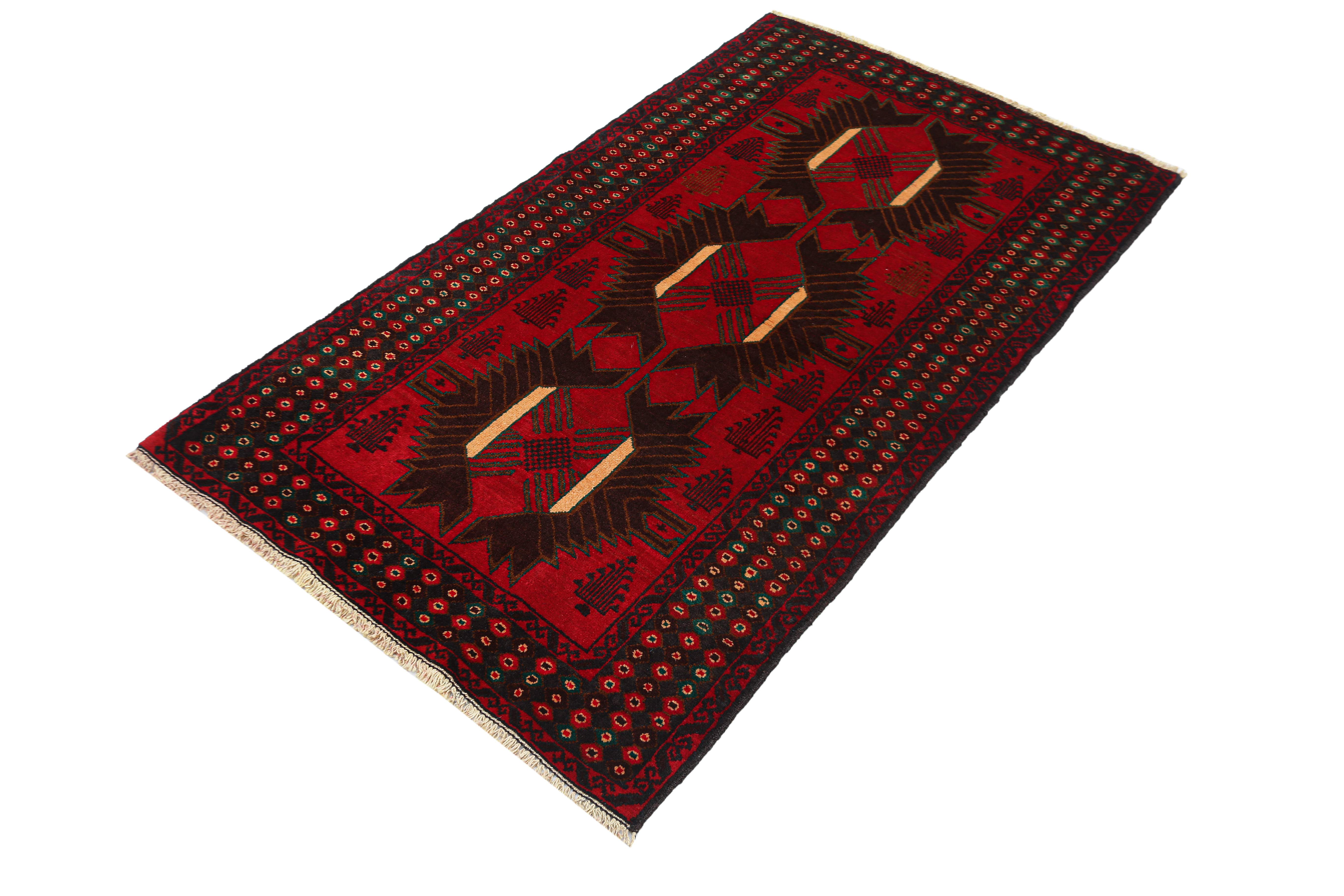 Handmade Adraskan Baluchi Afghan Rug