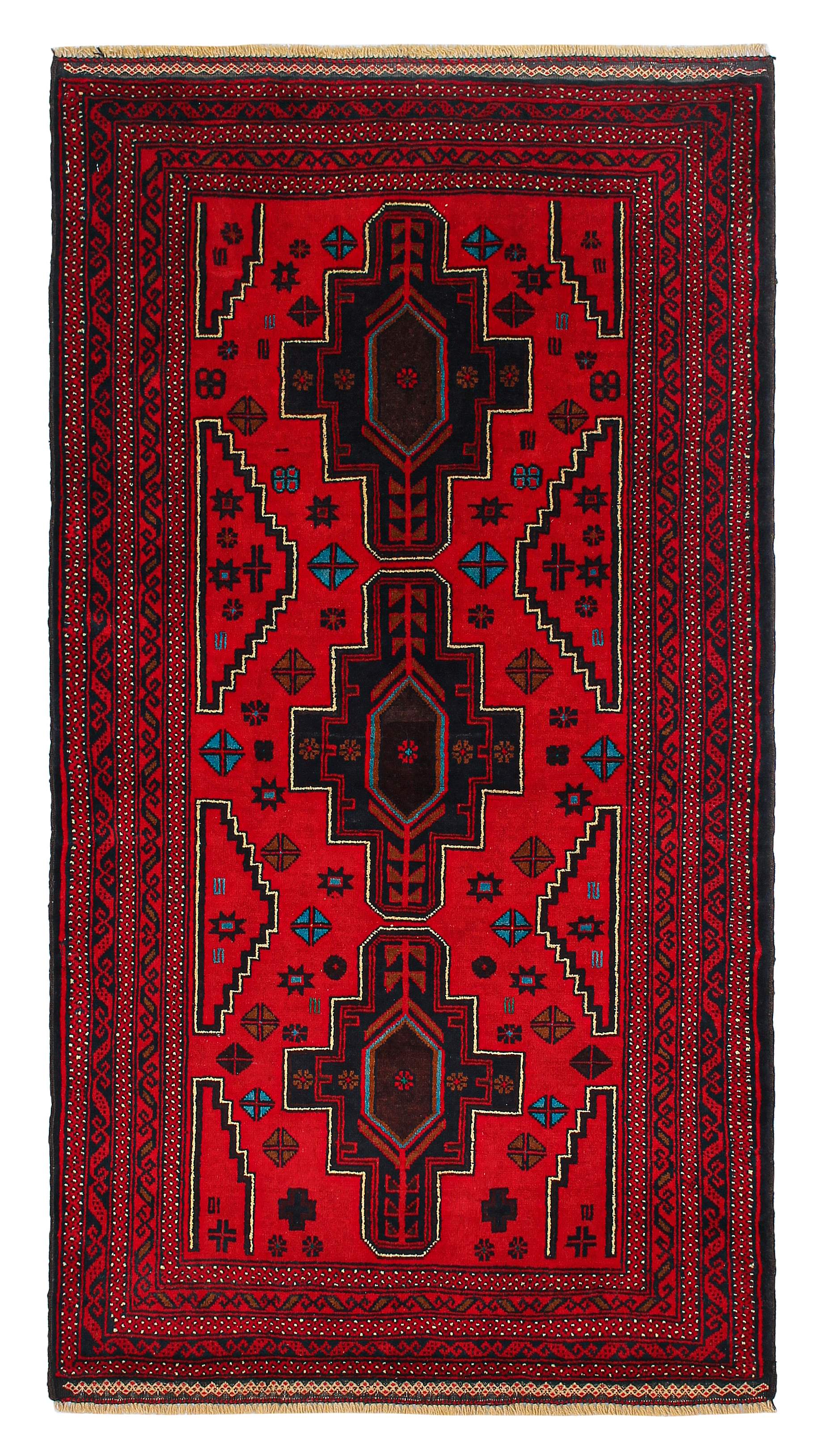 Handmade Adraskan Baluchi Afghan Rug