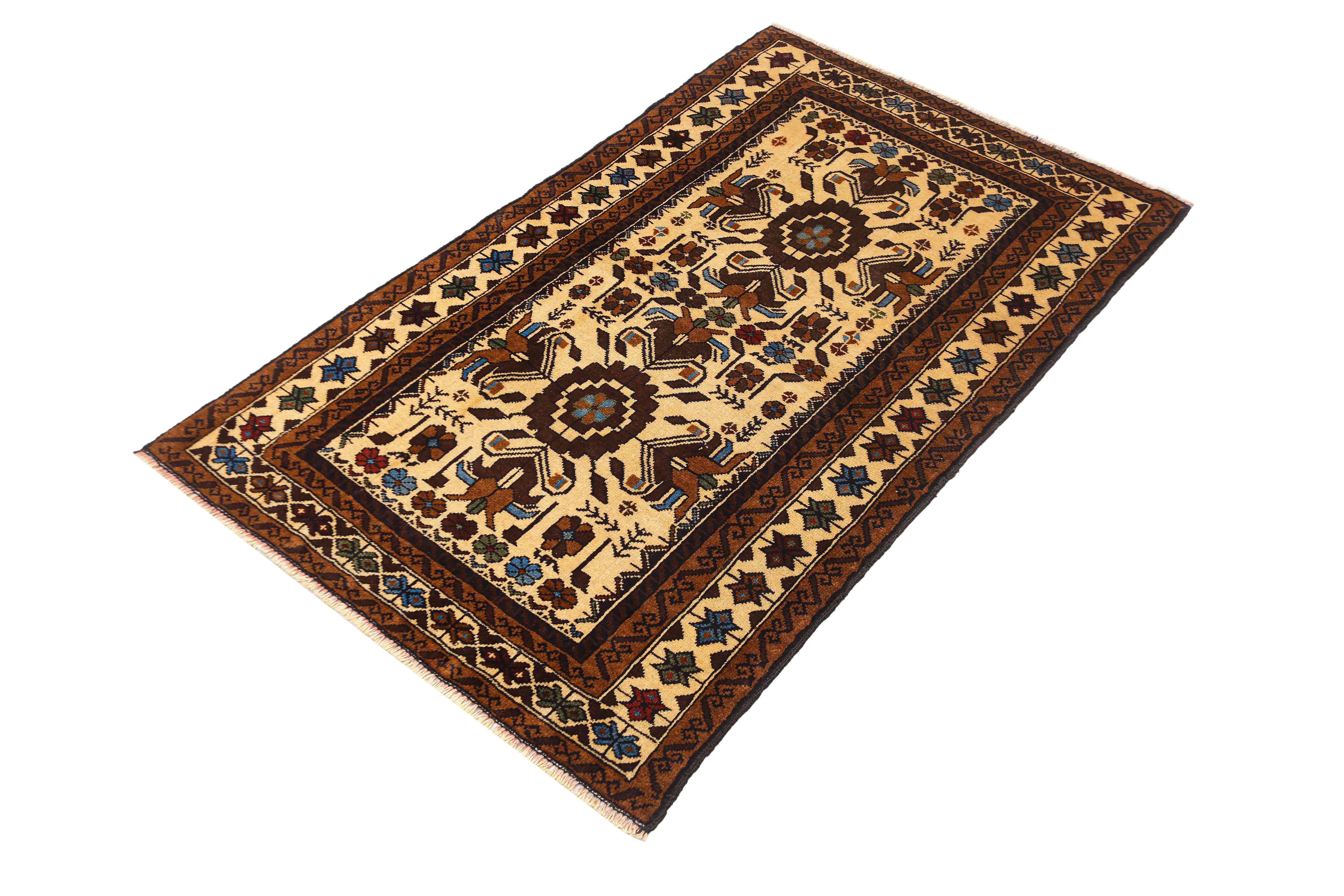 Handmade Adraskan Baluchi Afghan Rug