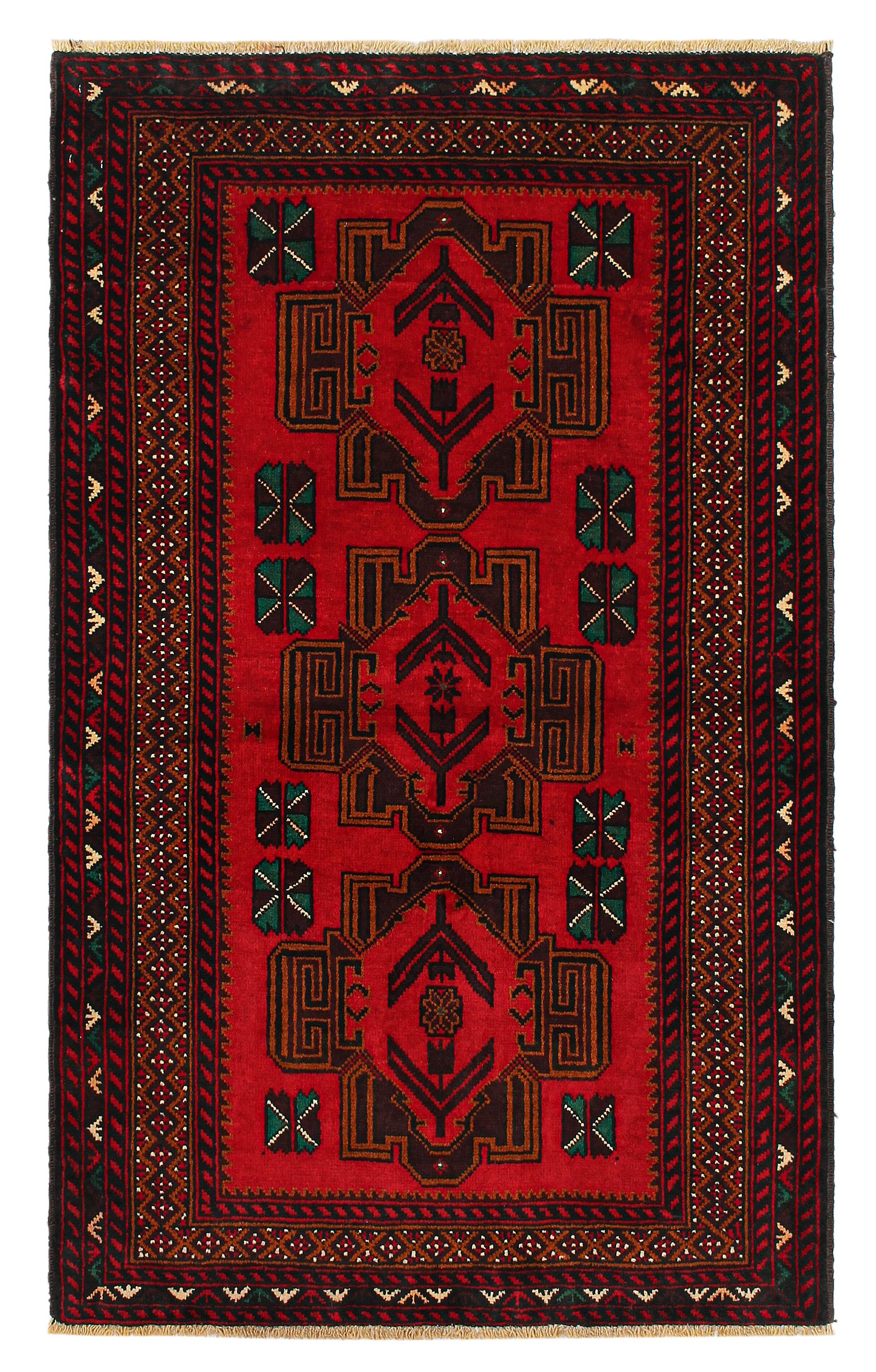 Handmade Adraskan Baluchi Afghan Rug