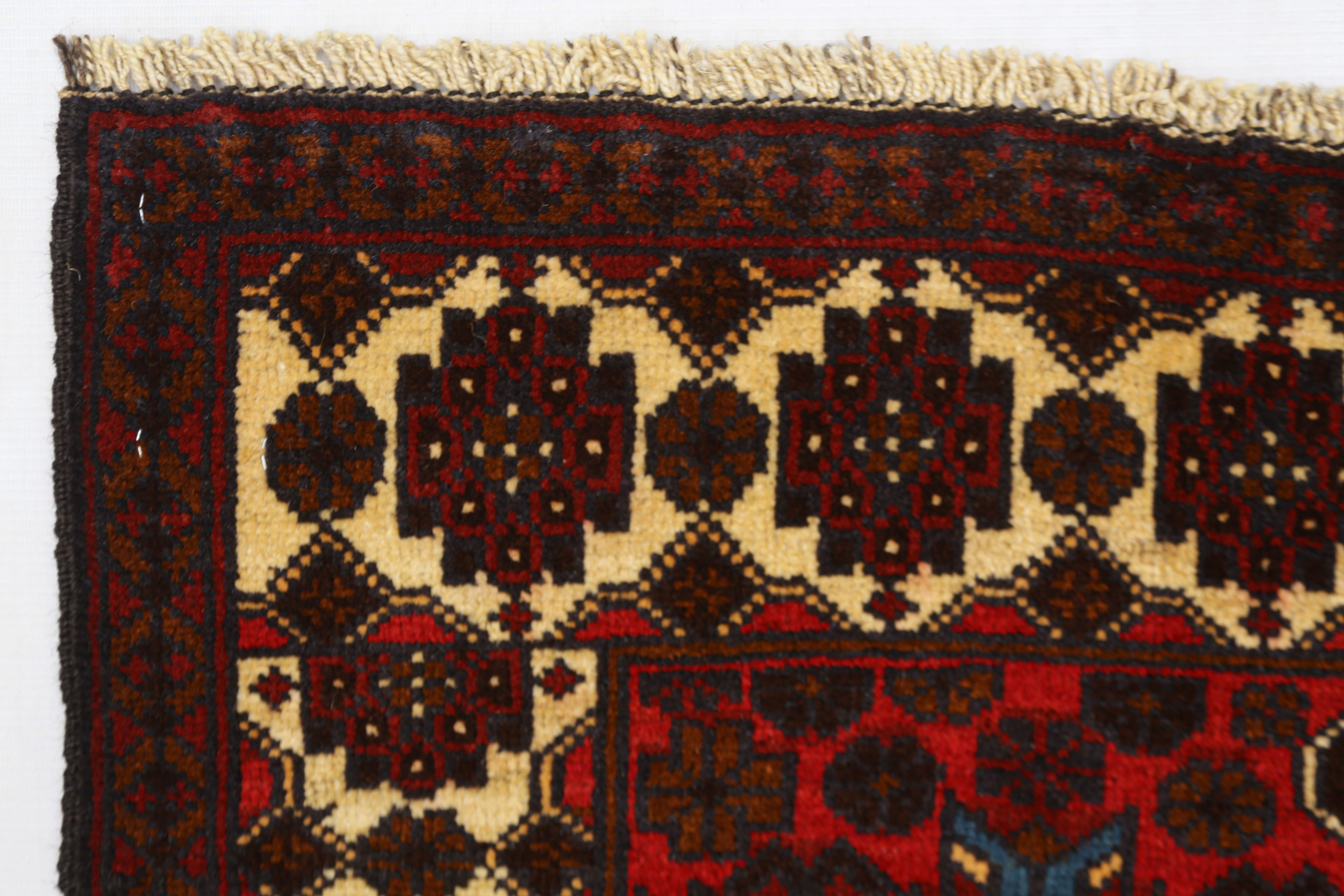 Handmade Adraskan Baluchi Afghan Rug