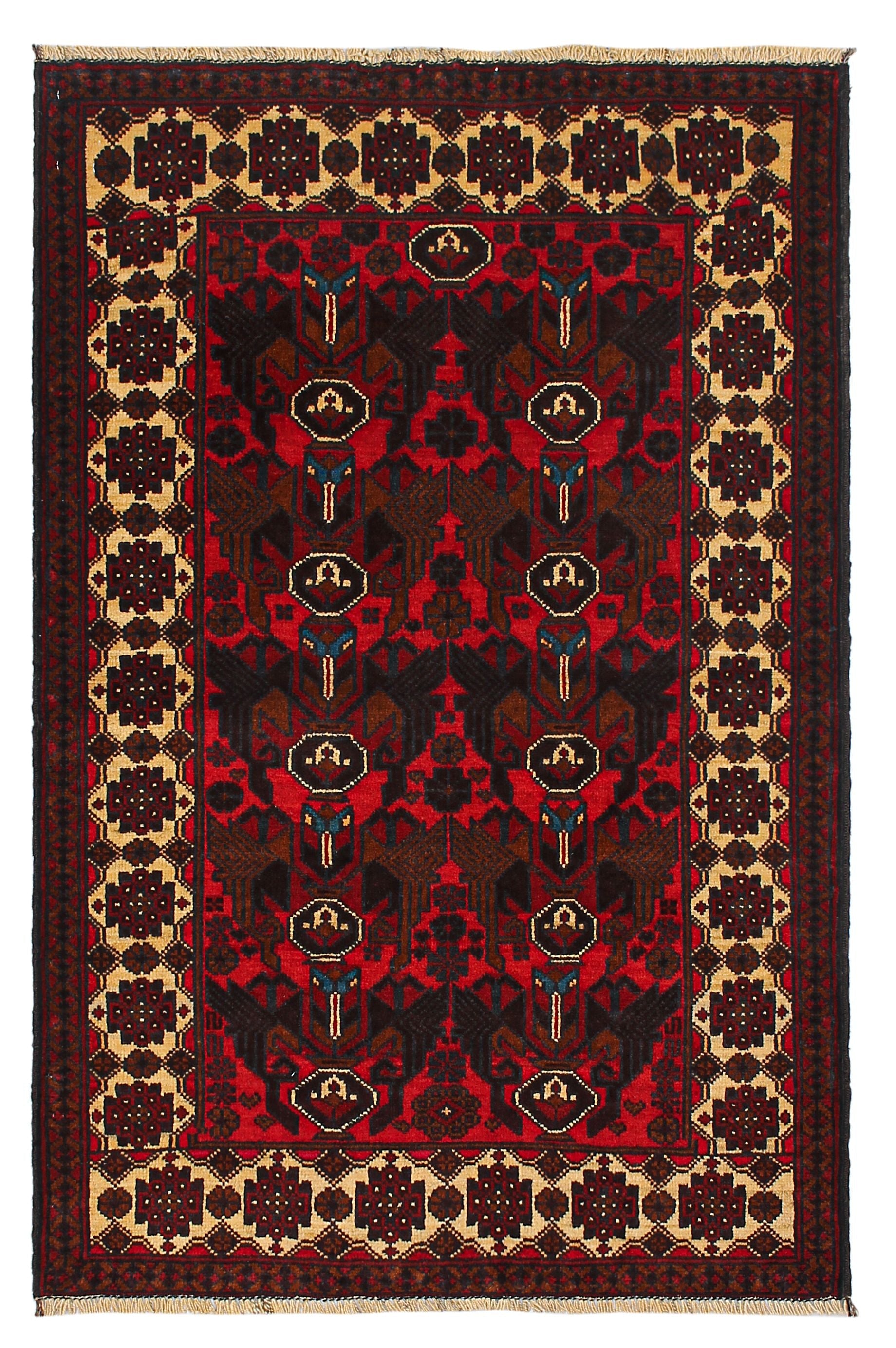 Handmade Adraskan Baluchi Afghan Rug