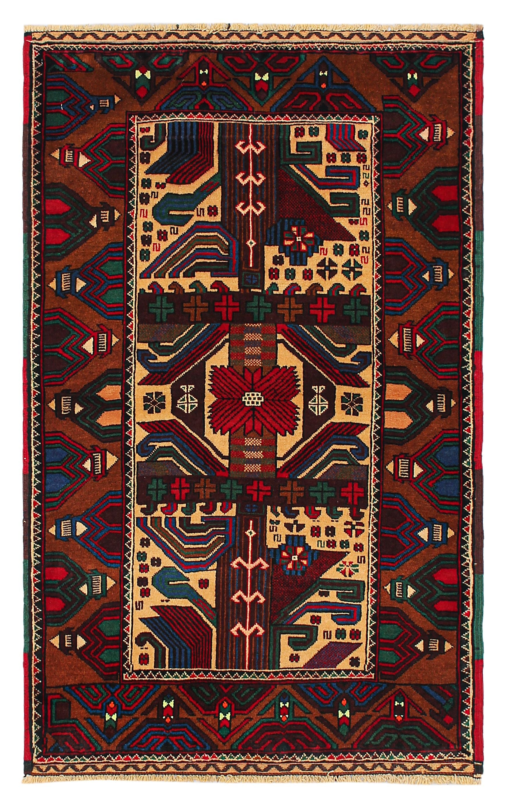 Handmade Adraskan Baluchi Afghan Rug
