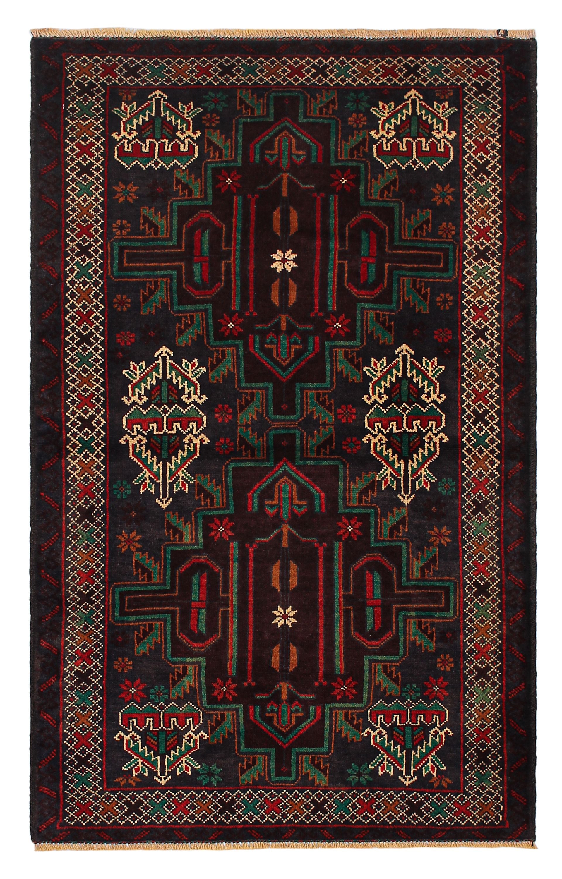 Handmade Adraskan Baluchi Afghan Rug