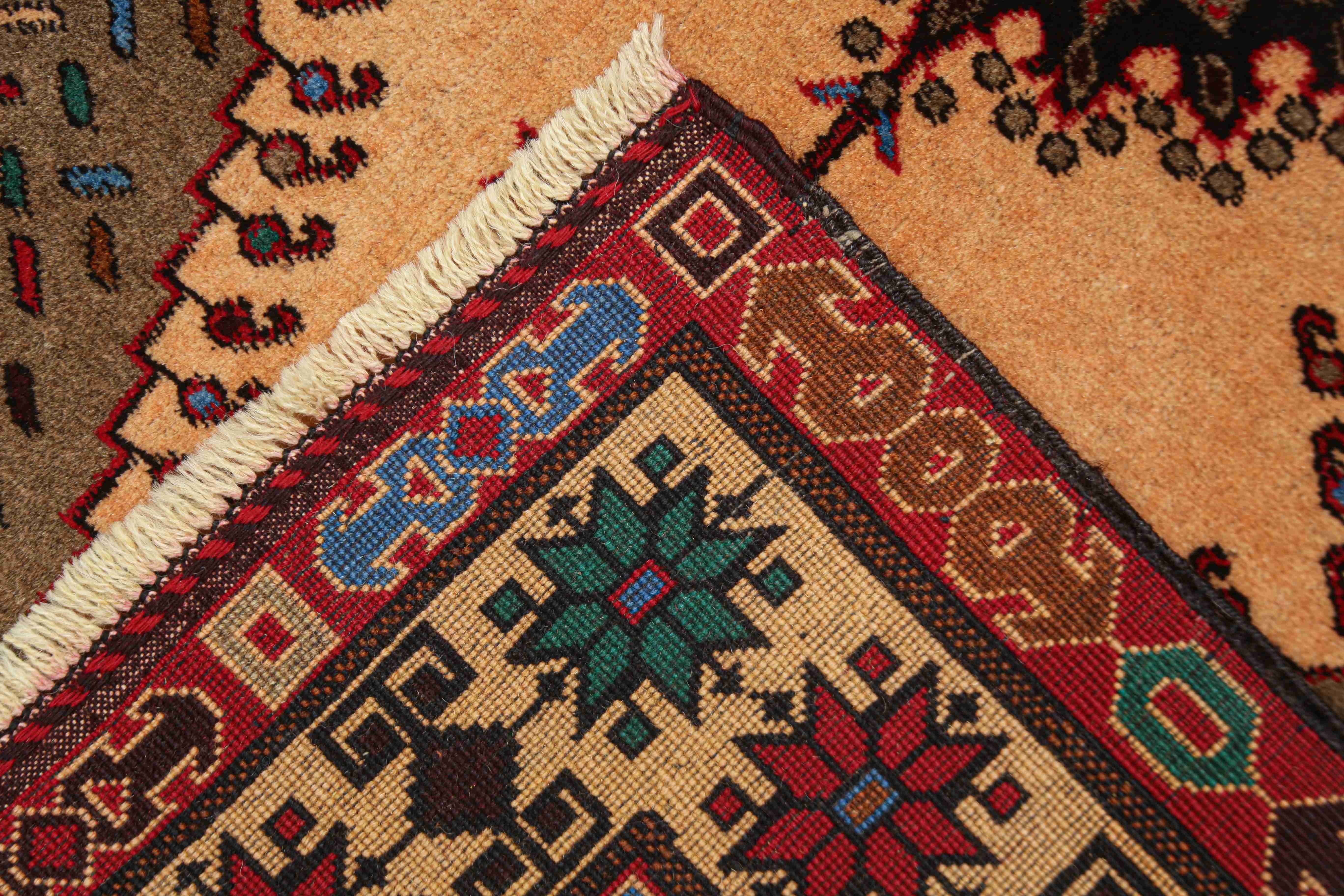 3' x 5'  Ivory Handmade Adraskan Baluchi Afghan Rug Rectangular