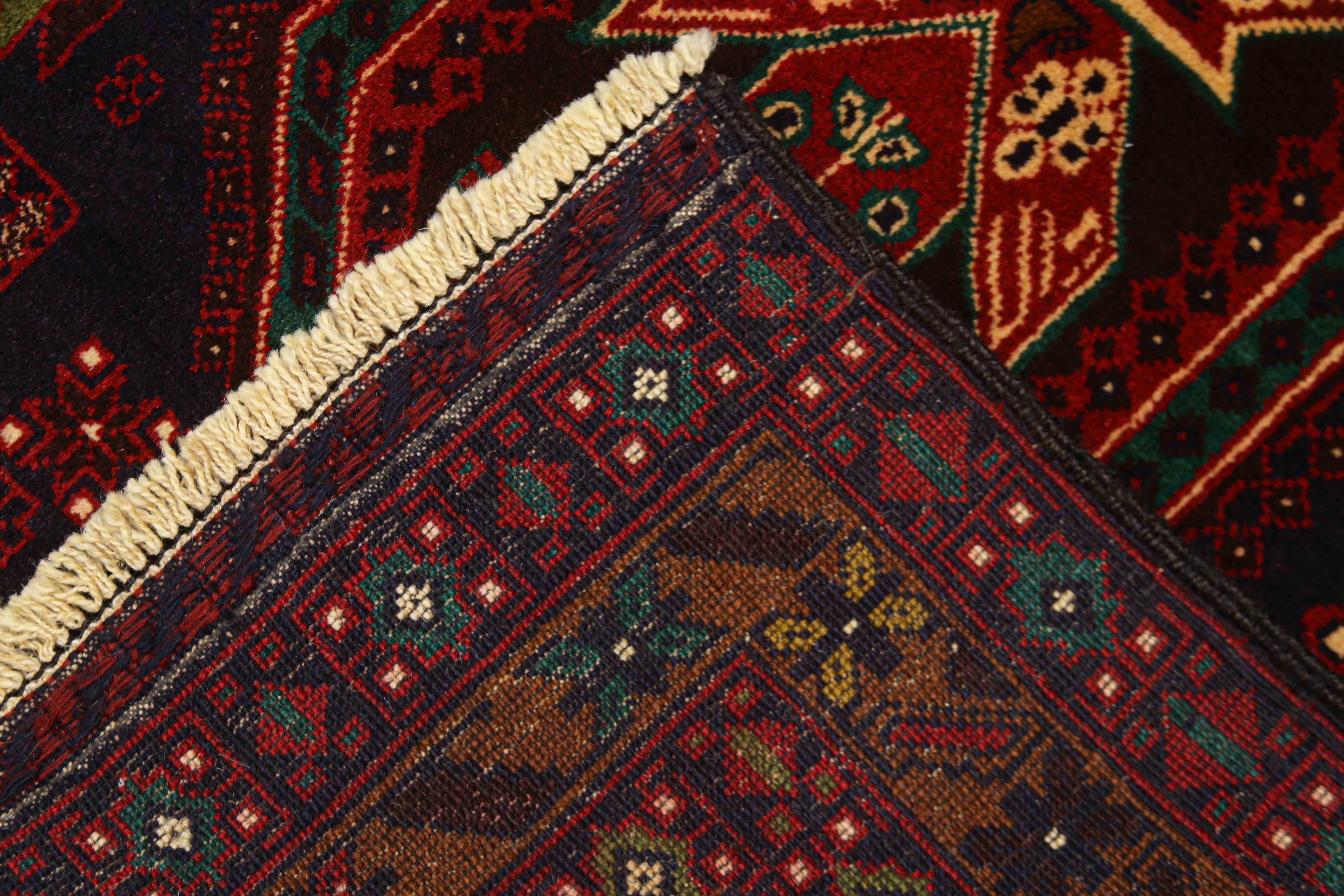 3' x 5'  Blue Handmade Adraskan Baluchi Afghan Rug Rectangular