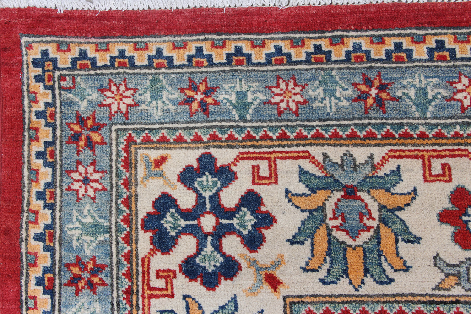 8' x 11' 6'  Red Handmade KAZAK Rug Rectangular
