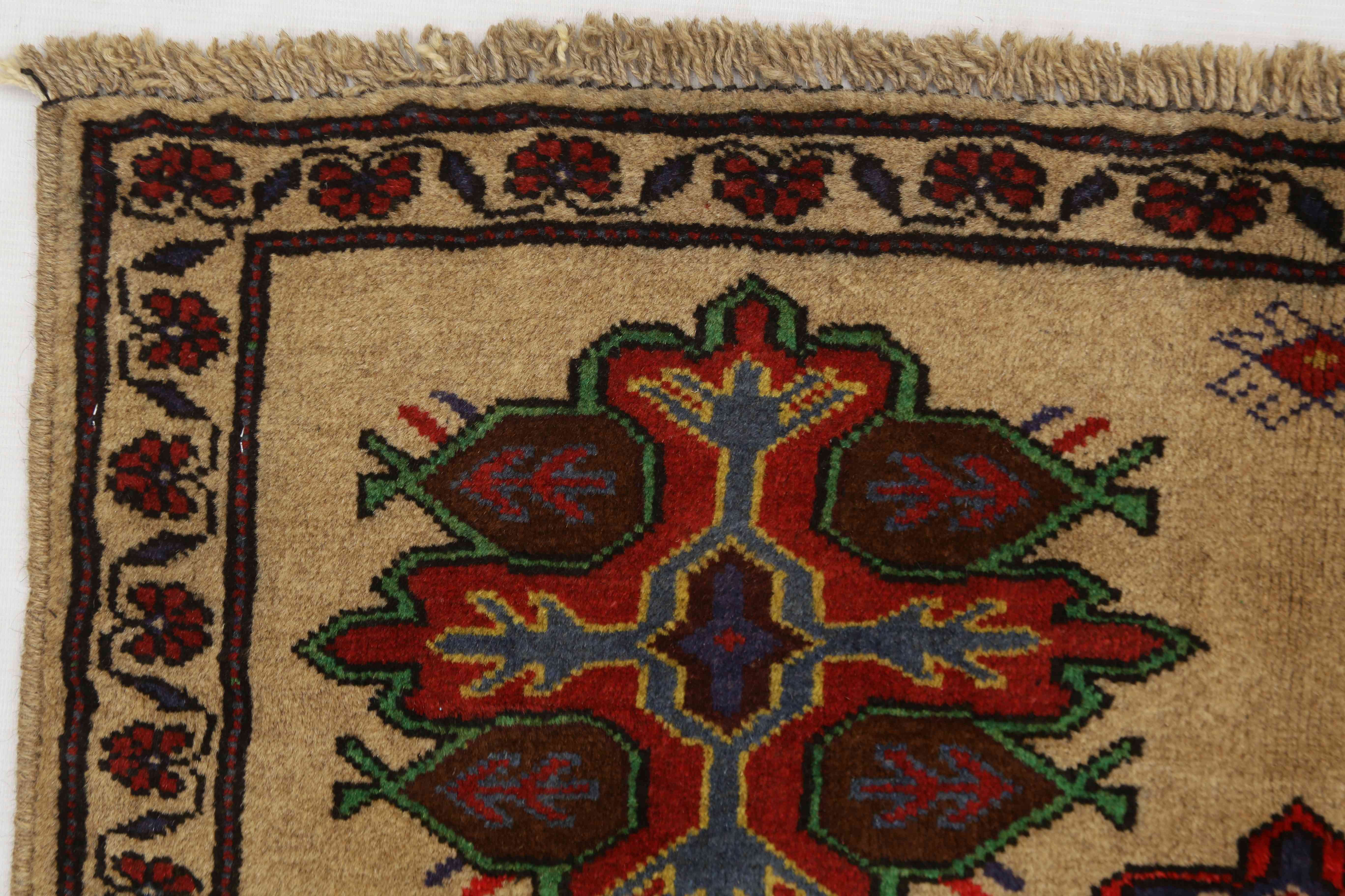 3' x 5'  Natural Handmade Adraskan Baluchi Afghan Rug Rectangular