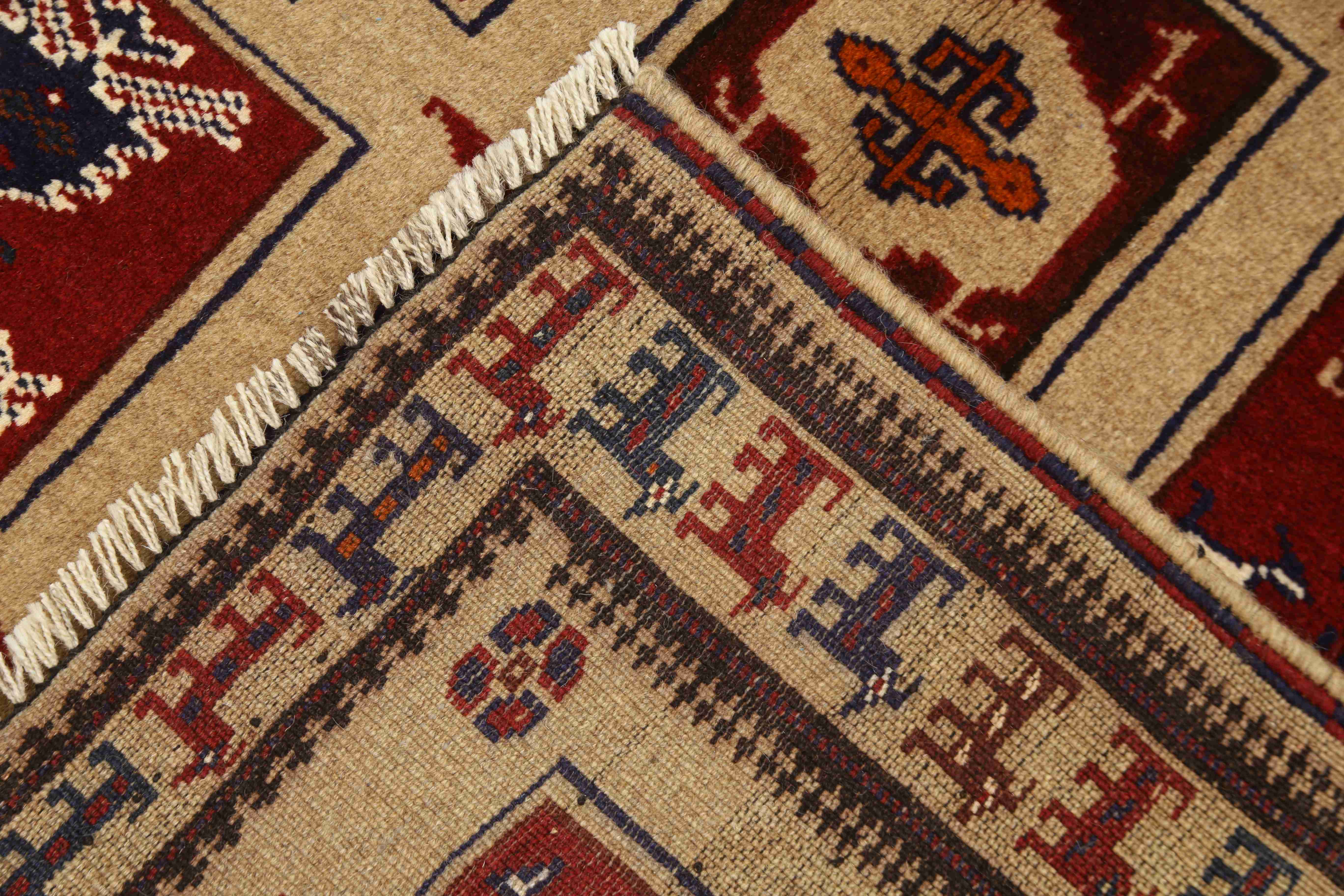 3' x 5'  Natural Handmade Adraskan Baluchi Afghan Rug Rectangular