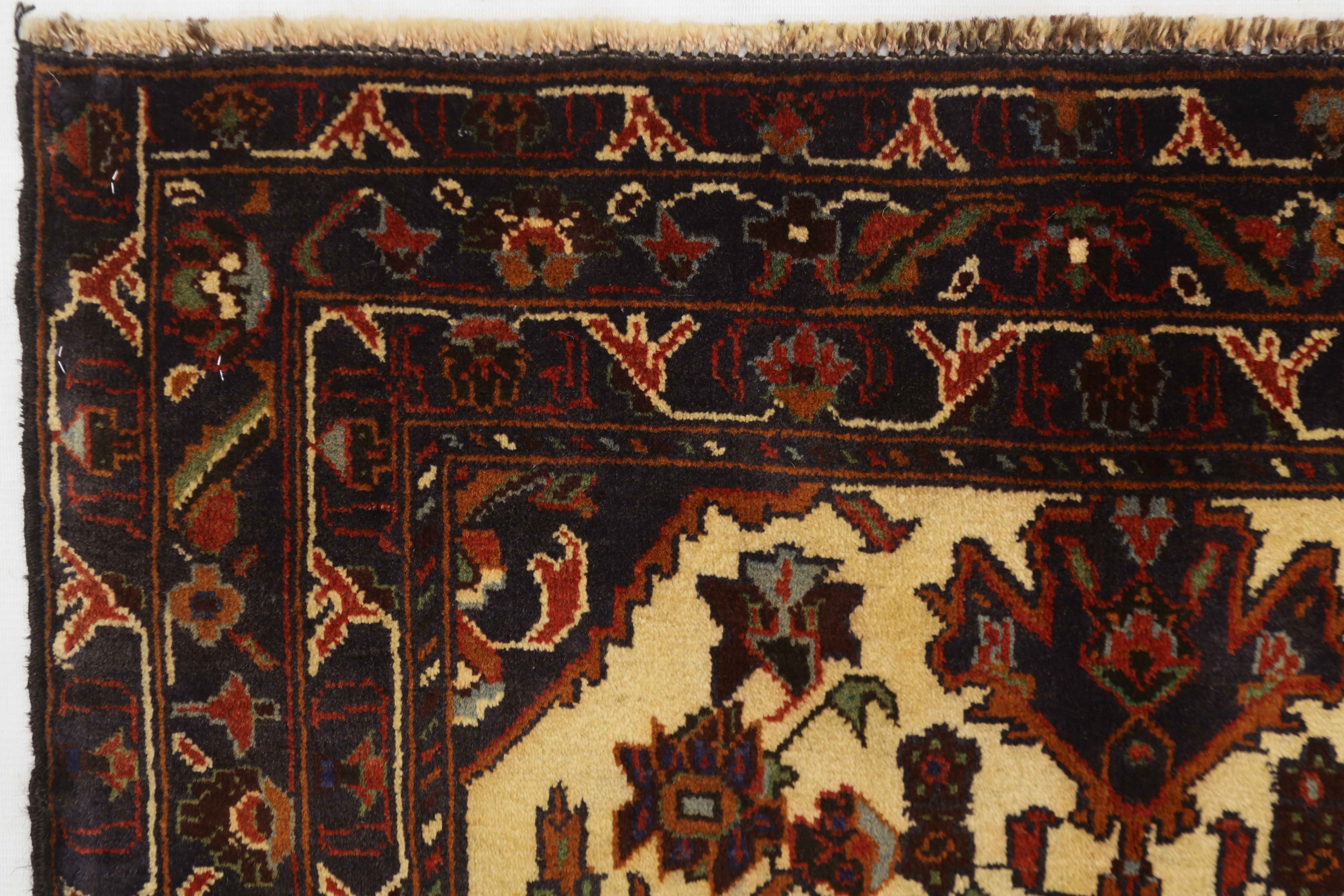 3' x 5'  Ivory Handmade Adraskan Baluchi Afghan Rug Rectangular