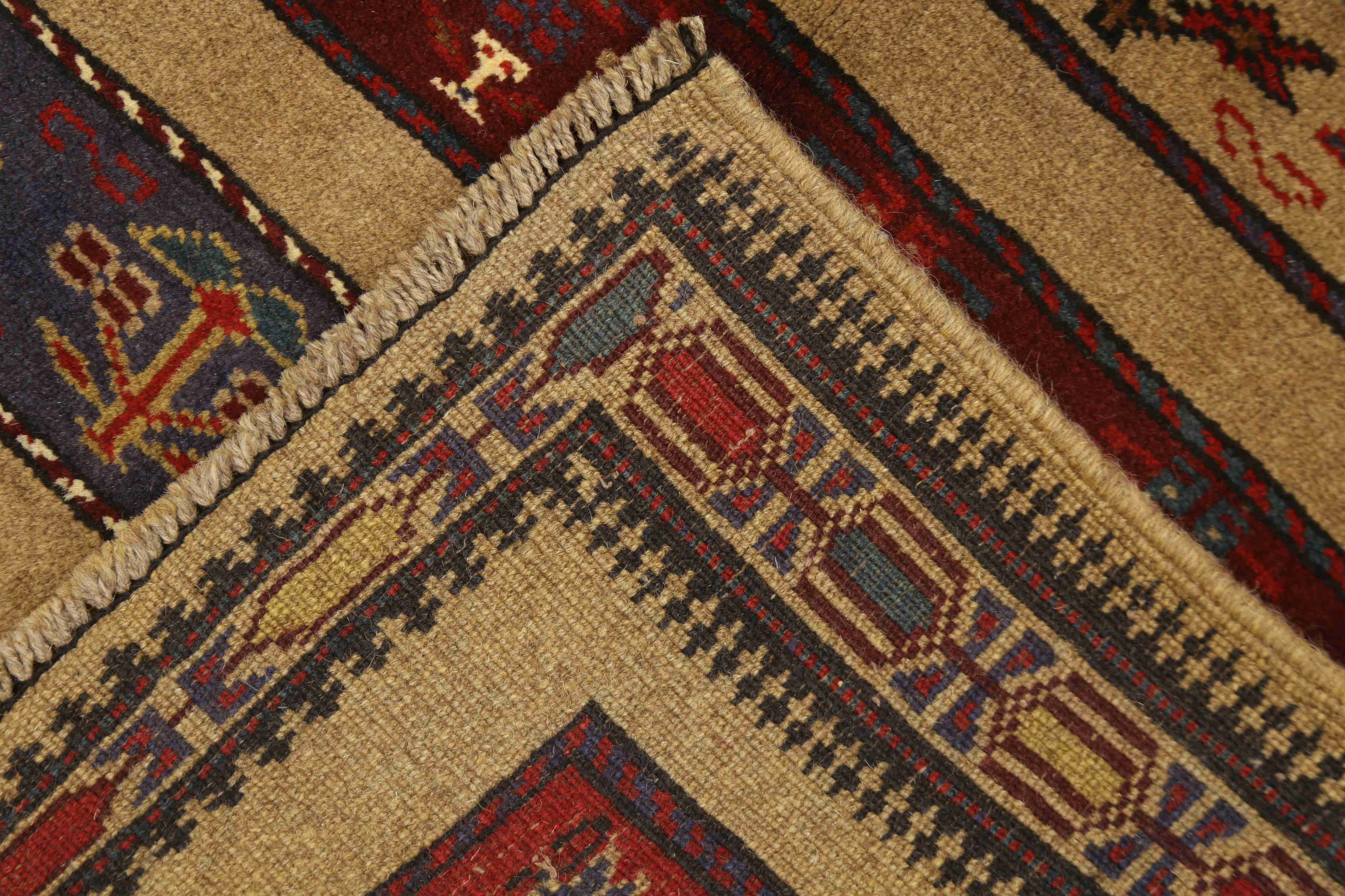3' X 4'  Natural Handmade Adraskan Baluchi Afghan Rug Rectangular