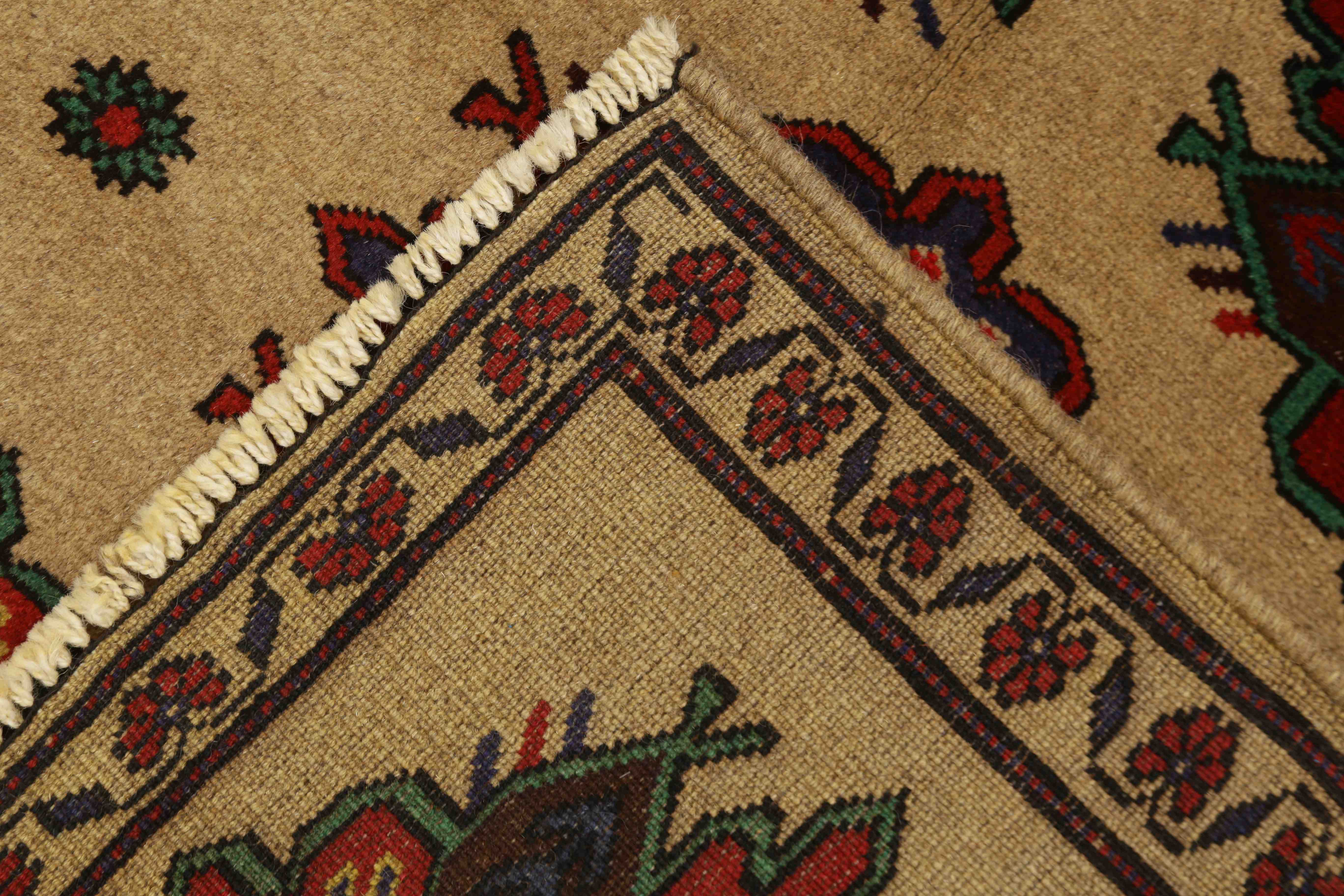 3' x 5'  Natural Handmade Adraskan Baluchi Afghan Rug Rectangular
